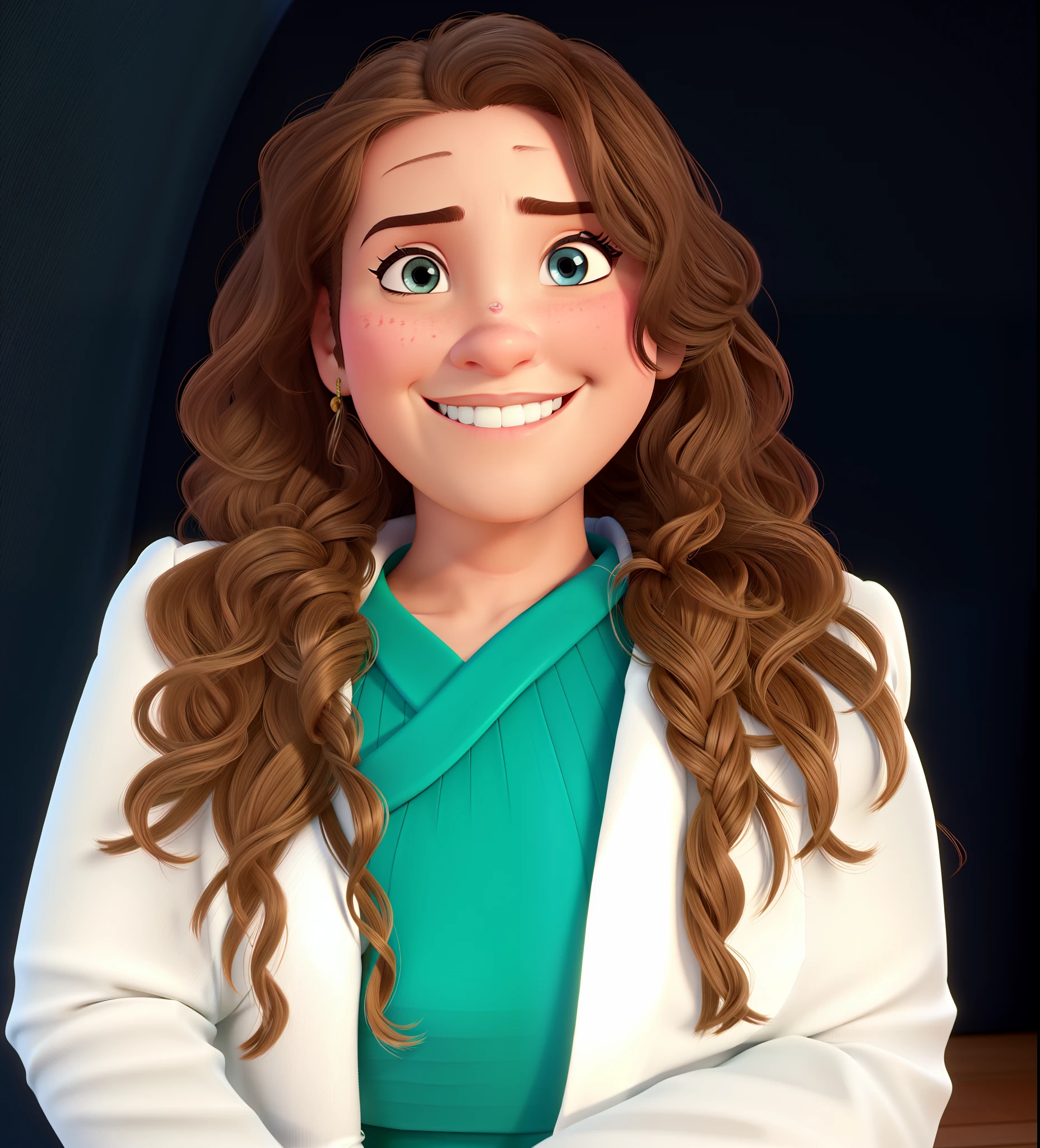 Uma mulher estilo disney pixar