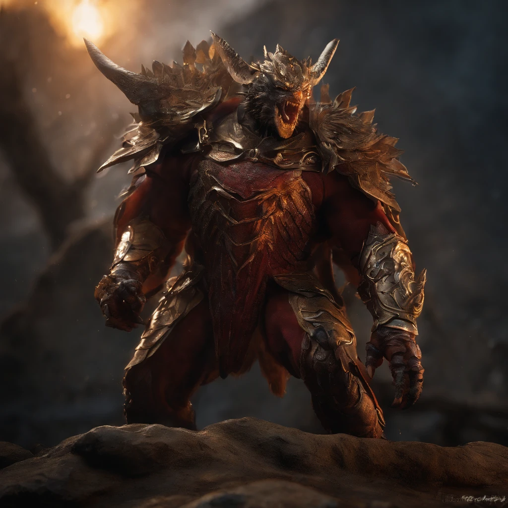 Golden Tenryu，Sharp red eyes,Release of blood fire close-up from the nose,Chest scales,hiquality,8K,many details,Fire salad,alas,4 legs,Spotted claws,golds,Danger,Fires,sharp teeth,Big Dragon,immensity,menacing,imposing