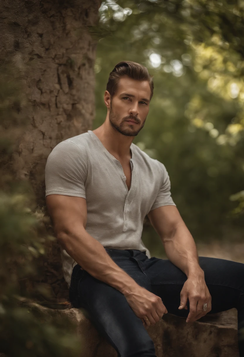 (bestquality:1.2,10,Tall),(Beautiful photos.,fotorrealista:1.37) Portrait of a handsome Czech man with blue eyes and a healthy body.. The man had an intricate tattoo covering his arms and chest.. He's still confident., Your legs are slightly apart., Show off your toned body. He's shirtless., Wear only white shorts., which emphasizes the obvious bulge.. The man was tall., Present yourself as a supervisor. Images are extraordinarily detailed., Capture every minute of your face and body.. The image looks very realistic., With realistic textures and proportions. The artwork focuses on the beautiful face of a man., Emphasize her intense appearance and clear jaw.. Colours in vivid images, Immerse your audience in a lively atmosphere. Warm colors create a feeling of comfort and charm.. Soft light gently illuminates a man's face., Creating subtle shadows and adding depth to the image.