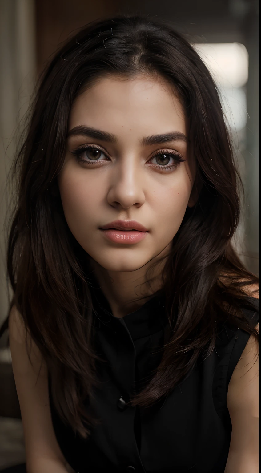(8k, best quality, masterpiece:1.2), (sfw:1.3), (realistic, photo-realistic:1.37), ultra-detailed, 1 girl, Front Views Face , Black Eye, Wear kurti And Black Cut pants,Slim Face , Long Jawline,Long Hair,Pinks lips , Small nose, CineMatic Background,