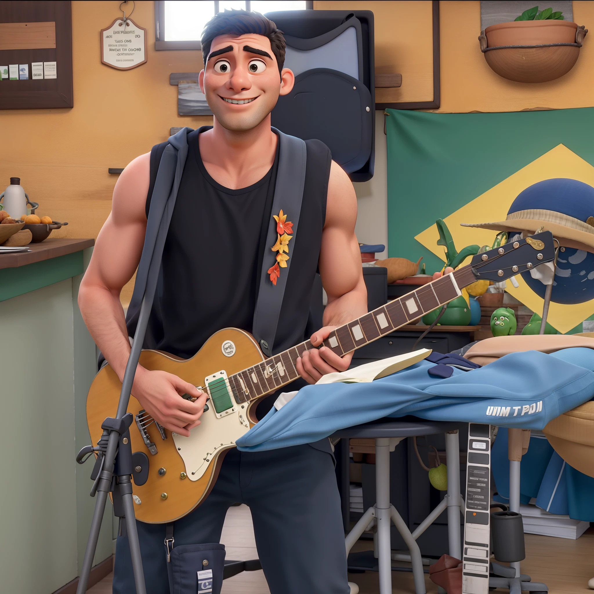 Um pai bonito, roupas normais