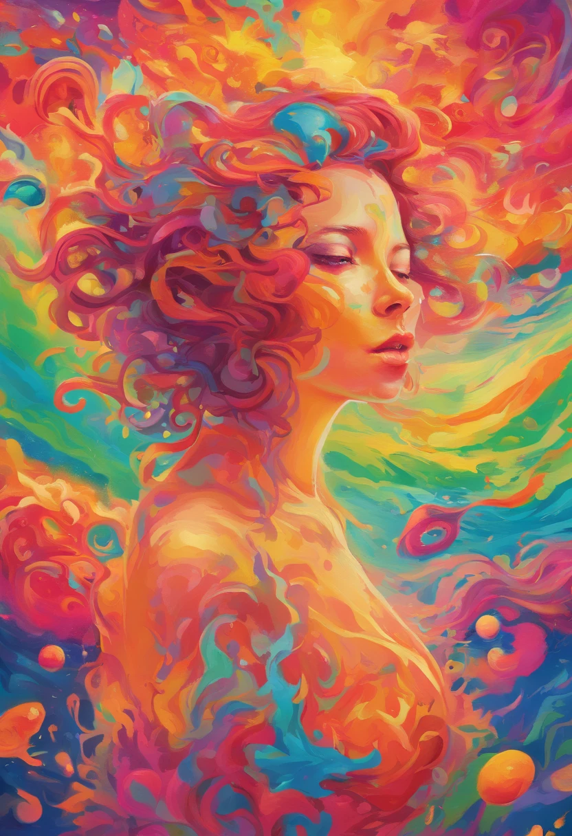 ((top-quality, 8K)), sareal painting of girl having orgasm, moaning,scream to express her pleasure,naked ,bare breast,nipples,(Realistic), (Face Focus: 1.1), Kawaii Girl, Hair fluttering in the wind, (: 1.3)、D Cup Breasts、Hands are touching the cheeks