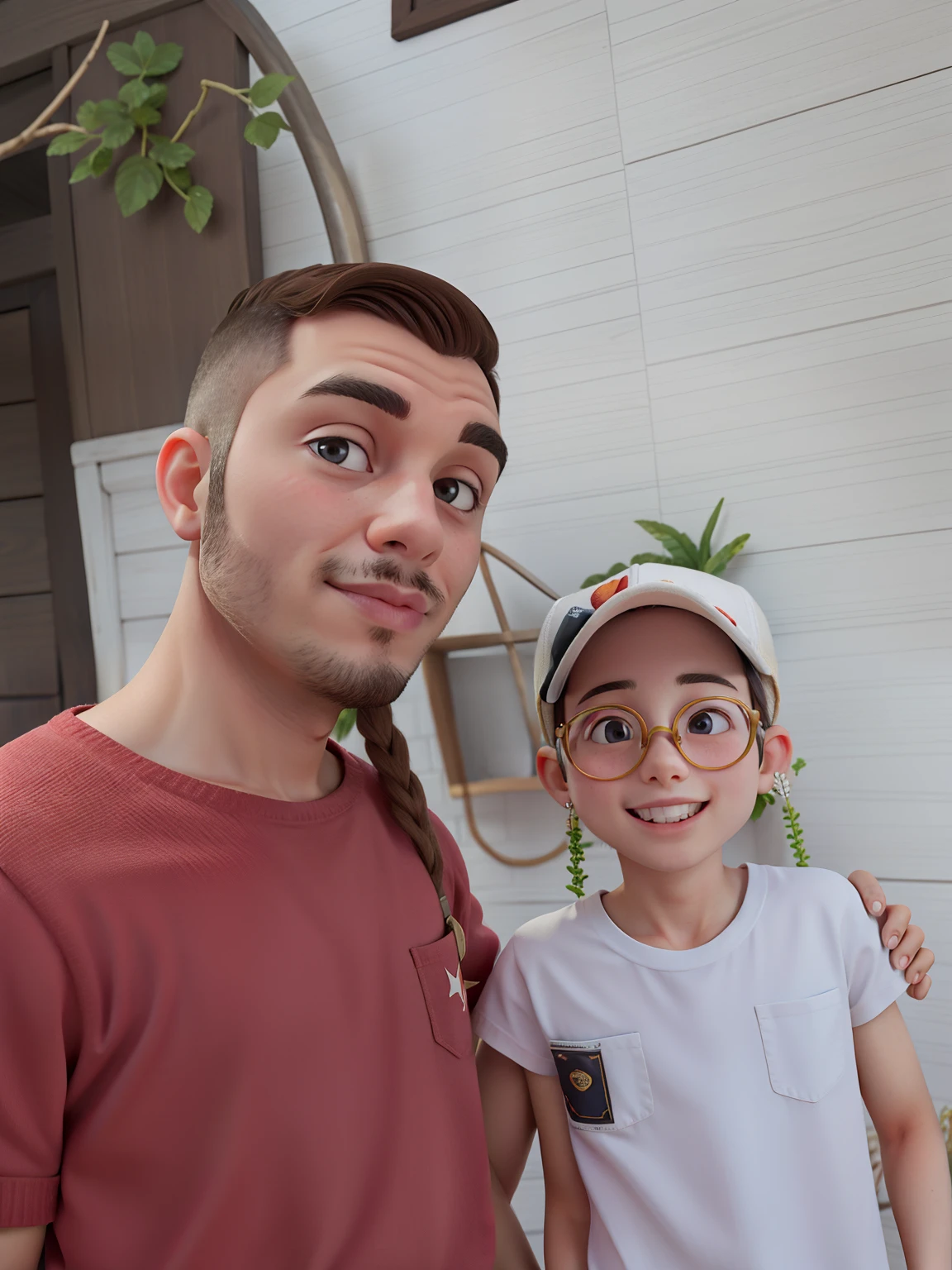 Estilo pixa homem e menina