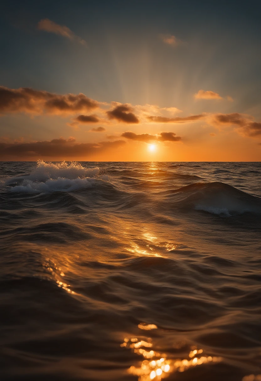Obra-prima, melhor qualidade, (papel de parede 8k de unidade CG muito detalhado) (melhor qualidade), (best illustration), (melhores sombras) uma onda do mar dourado, Bright orange aol sunset through the wave, golden droplets flying, (:1.6) NFT 1: "Exploration of the Deep-Sea"
description: Um submarino futurista explorando os recifes de coral do oceano profundo.
Pergunta: How do you believe underwater exploration can shape the future of marine science and conservation?