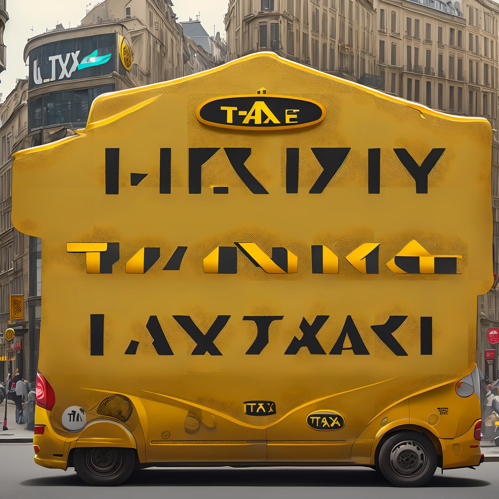 Créer moi un logo taxi commerciale avec le nom   « Taxi2meze » intergret dedans, avec une écriture et un logo atypique