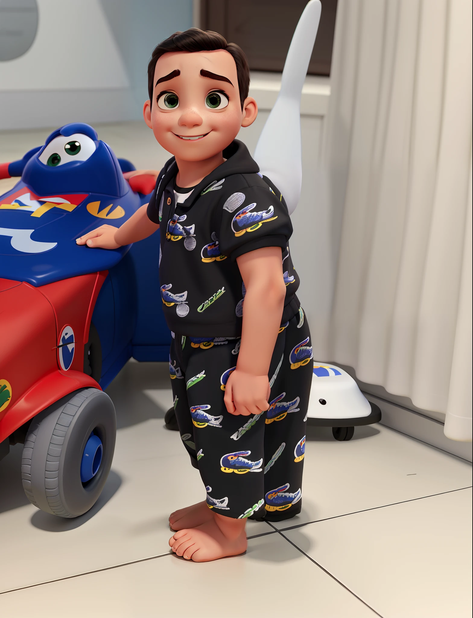 A Disney Pixar-style , Lacoste clothes black, alta qualidade, melhor qualidade