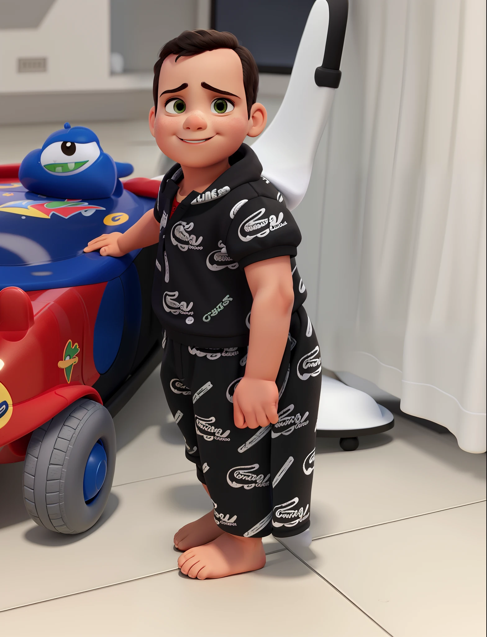 A Disney Pixar-style , Lacoste clothes black, alta qualidade, melhor qualidade