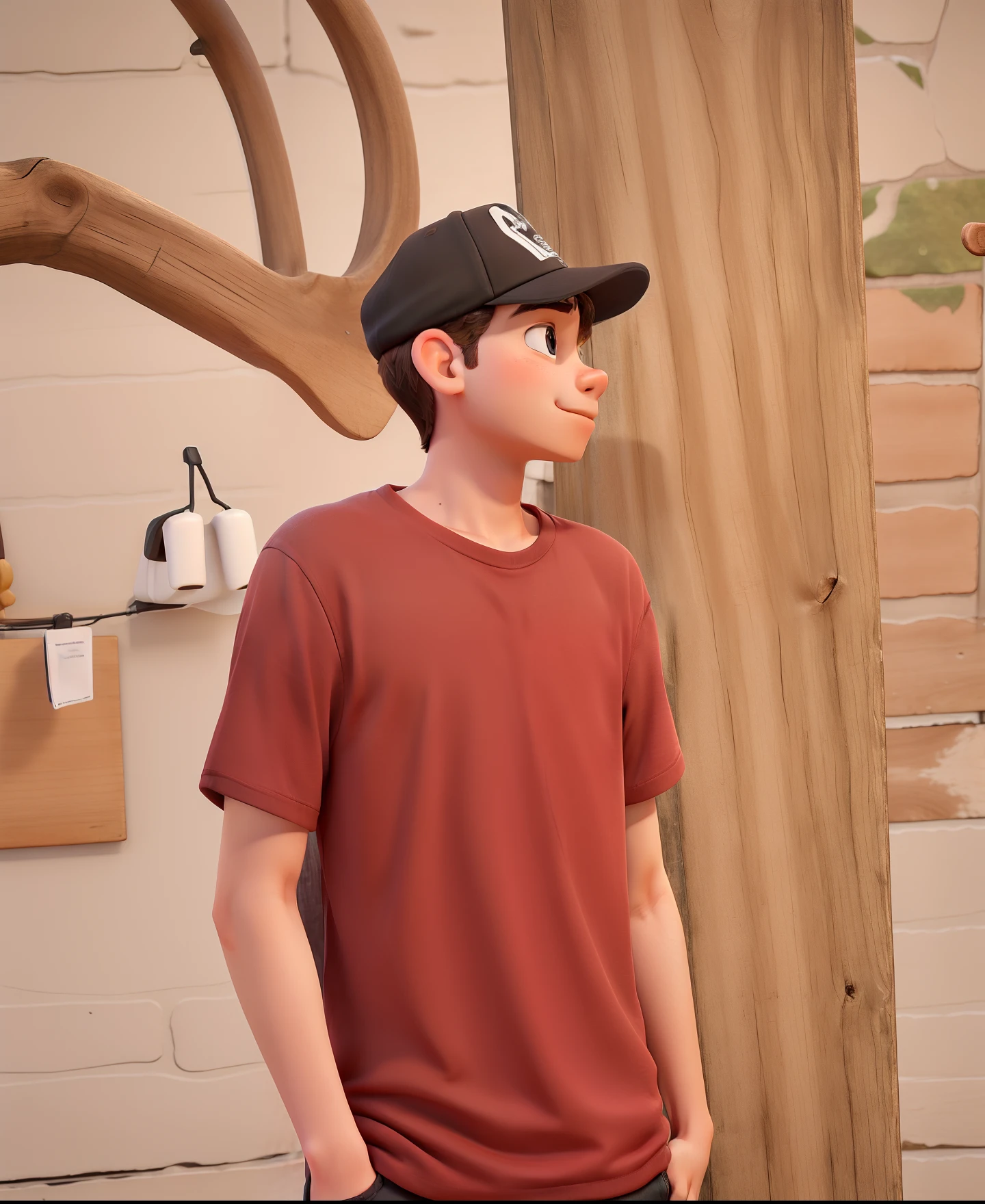 Obra-prima, de melhor qualidade, A boy with a fender guitar with a black cap and with a black shirt at the show