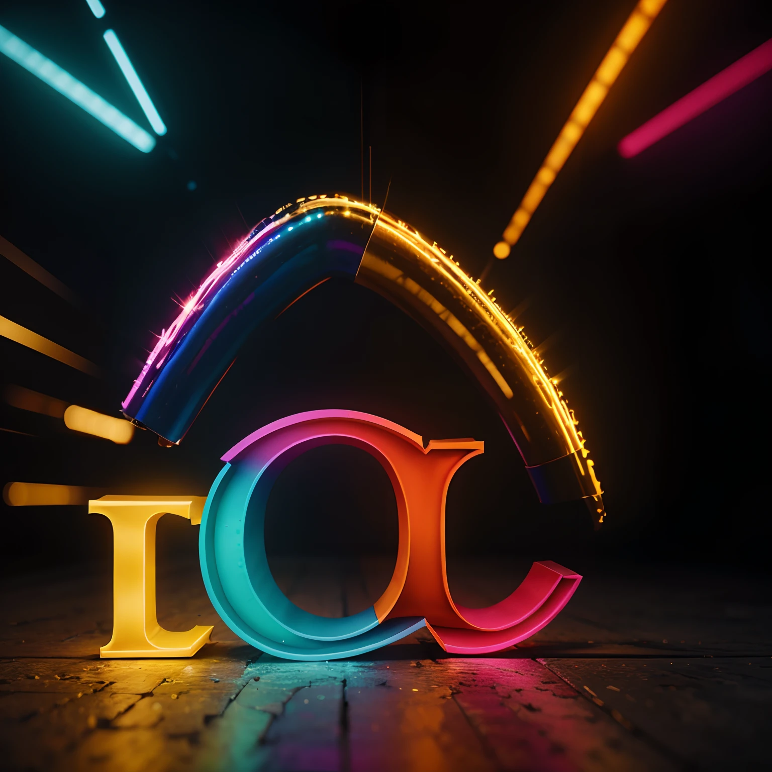 Colorful alphabet letters animation in 4k