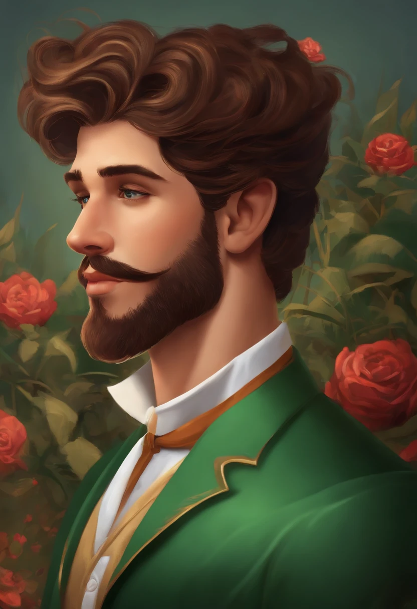 Estilo disney, homem careca e com barba