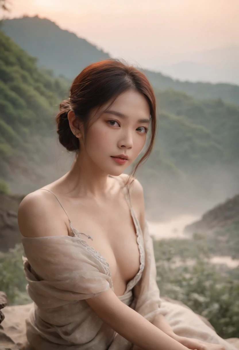 (Image Source：Natural hot springs:1.2), （crisp breasts）(Captivating photos of，One of the Chinese women had her hair tied back:1.1), (Relax in a picturesque outdoor natural hot spring:1.1), fullnude, (Canon EOS R6 Camera, Ideal for capturing outdoor scenes:1.2), (Canon RF 24〜With 70mm f/2.8 L IS USM lens。，For versatile captures:1.2), (Warm water hugged half of her body, Create soothing contrast:1.1), (The play of light and shadow is、Highlights her tattoos and shapes:1.1), (Her relaxed, meditative expression、It blends in with the tranquil environment:1.1), (The natural beauty around the hot springs complements the composition:1.1), (A moment of quiet immersion in nature, Women live in harmony with the environment:1.1), (Capture images that blend with art, culture, and natural beauty:1.1)), Cinematic, ultra-detailliert, insanely detaileda, Beautifully color graded, Illusion Engine, degrees of freedom, Hyper-Resolution, Megapixel, cinematic lightening, Anti-aliasing, FKAA, TXAA, nffsw, SSAO, post processed, post, tonemapping, ..CGI, VFX, tokusatsu, insanely detailed and intricat, Hyper maximalist, Ultra photo realsisim, volume, Photorealistic, A hyper-realistic, Ultra-detailed, Intricate details, super detailed, fulcolor, Volumetric lightning, nffsw, Realistic, Illusion Engine, 16 K, Sharp Focus, rendering by octane、Describe the nipples in detail、Perch on the edge of the hot spring and open your legs、Depicting the vagina
style
Kinema Portrait