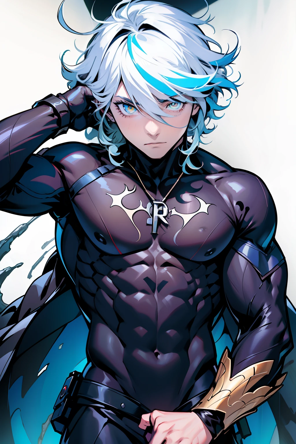 《the original god》,Fkarus ,Sexy , Venom symbiote for your body, Black mucus of the body , into venom, venomize,Black bodysuit,(Cloak),Red cape,Abs,(Adult male)((Venom possession,venom symbiote)),over-Tortoise Man,Battle damage,((Masterpiece)), ((Best quality)), Ultra detailed,((illustration)), Dynamic Angle, Detailed light, (Delicate eyes), Floating, s girl, Women's focus, Head, Clothing, Yellow eyes, necklace, tattoo, (Forehead:0.8), (ahoge:0.8), jewelry, brunette color hair,apathy,Ray, chest muscle, Sexy , Venom symbiote for your body, Black mucus of the body , (into venom), Venom,frontage,Bust photo,White tight-fitting top,spiderman outfit,style of anime4 K, 4K anime wallpaper, Badass anime 8 K, 4 k comic wallpaper, young anime man, Anime boys, Anime wallpapers 4 k, Anime wallpaper 4K, High quality anime art style, Anime moe art style, Anime art wallpaper 8 K, Anime art wallpaper 4 K, RGB lighting