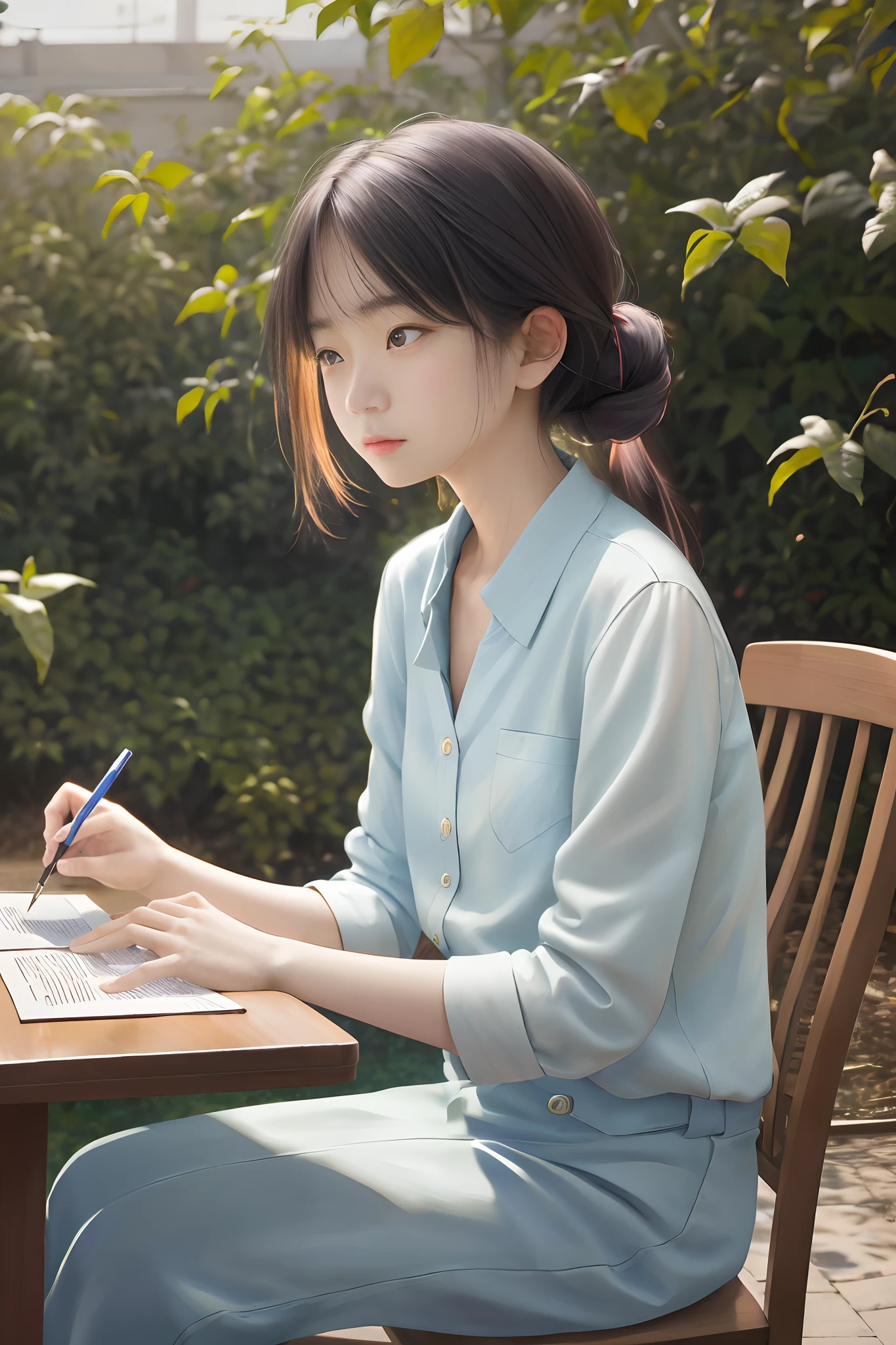 巨作, Best Quality, highres, 1 girl is a writer struggle to publish her writings in this society that has preconceived opinions and judgments because women cannot