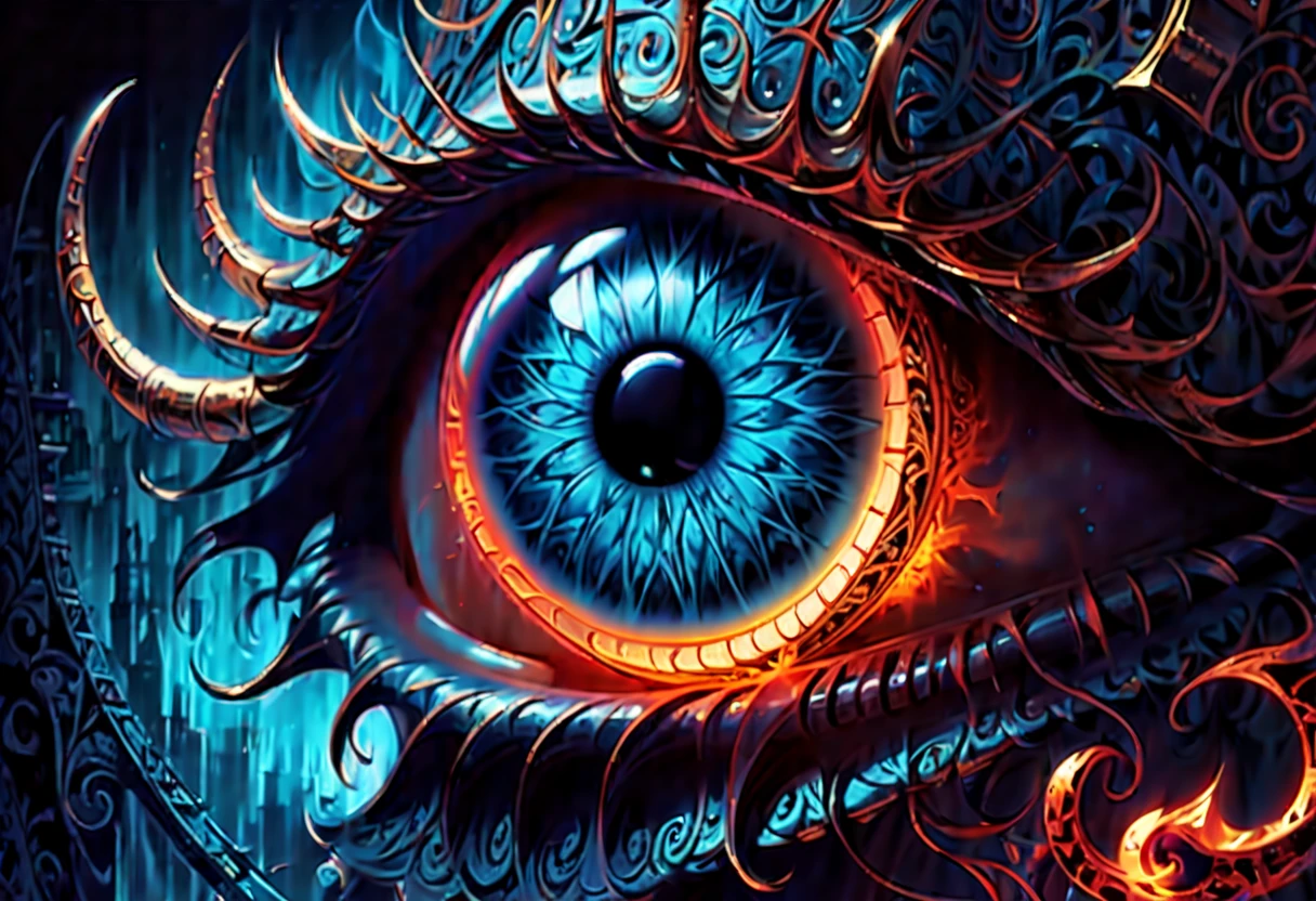 (((digital devil's eye intricate detail, in the matte intricate insane details with dead of hell around an orchestra of hell plays death-inducing music with hellish instruments illustration:1.3))), (((illusionism:1.3))), (((hell's sheet music floating around:1.5))), ((overwhelming atmosphere of
holy cross azure glowing:1.3)), (captivatingly surreal ambiance rich colors illustration:1.1), dark core, ice ring wish, hell's running lights speed, (((stunning intricate detailed 32k render:1.3))),