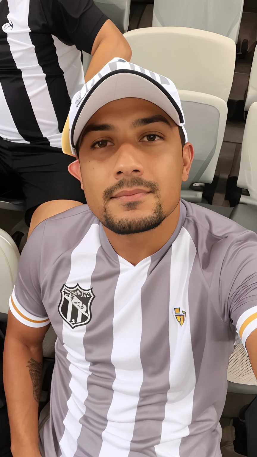 Arafed man sitting in a stadium with a hat on, Ronaldo Luis Nazario de Lima, gui guimaraes, victor maristane, Ronaldo Luis Nazario da Lima, danilo torres, Carmelo Blandino, imagem de perfil, andres rios, david rios ferreira, Eloy Morales, luiz escanuela, luis melo, Fabiano Perez, caio santos