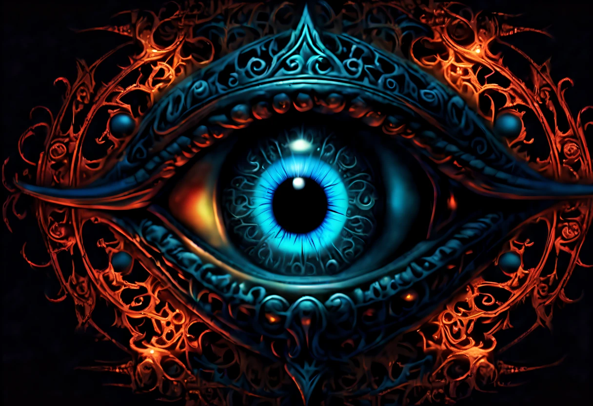 (((digital devil's eye intricate detail, in the matte intricate insane details with dead of hell around an orchestra of hell plays death-inducing music with hellish instruments illustration:1.3))), (((illusionism:1.3))), (((hell's sheet music floating around:1.5))), ((overwhelming atmosphere of
holy cross azure glowing:1.3)), (captivatingly surreal ambiance rich colors illustration:1.1), dark core, ice ring wish, hell's running lights speed, (((stunning intricate detailed 32k render:1.3))),