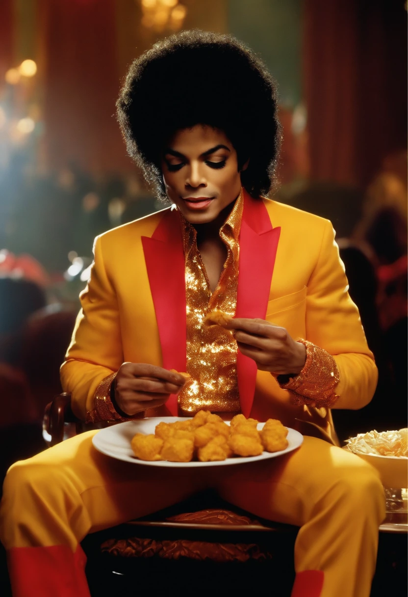 michael jackson eating nuggets