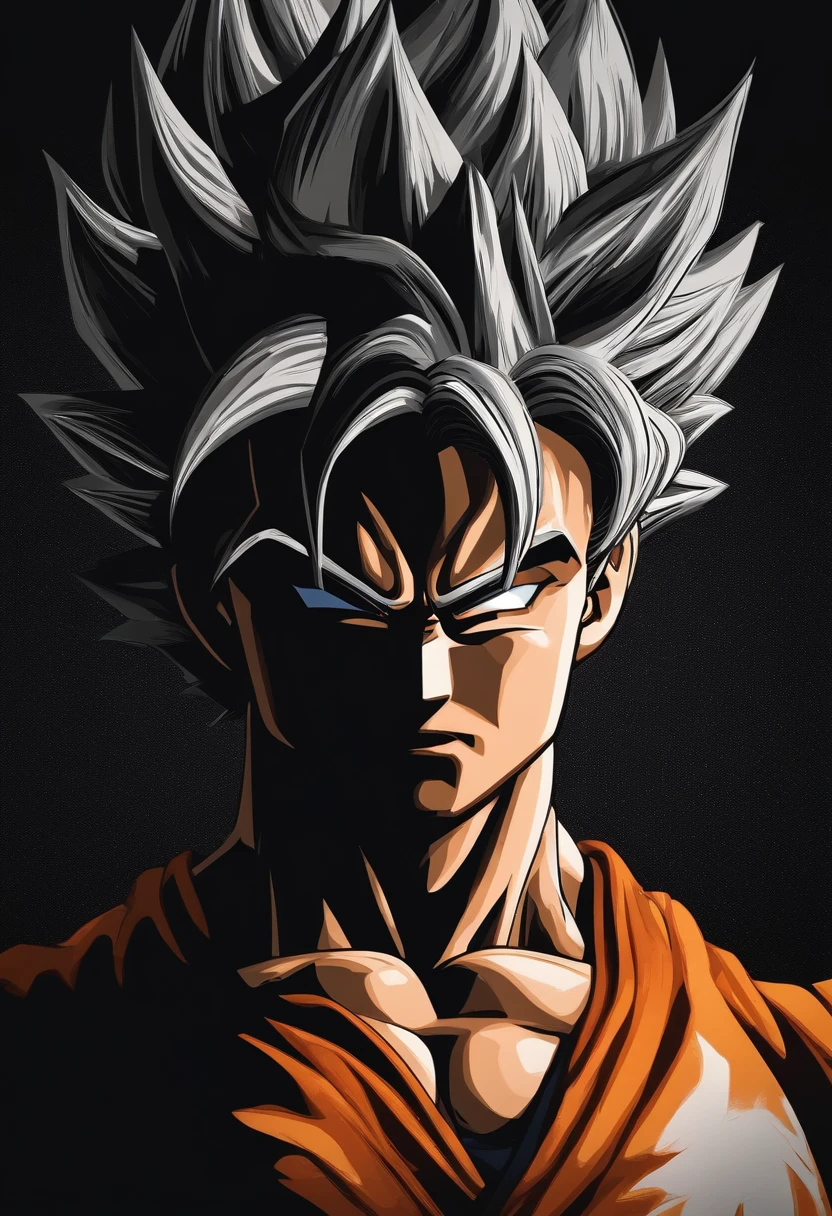 cabelos pretos, Surrealismo, 8k, Super Detalhe, goku charging ki