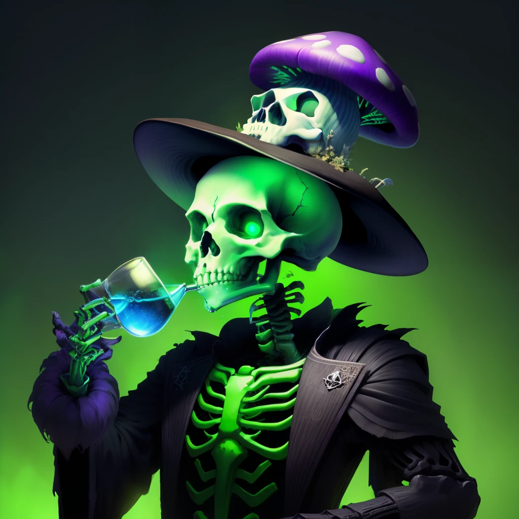 a highly detailed analog photo of a (skeleton) in a green hat with red hair beard, solo, cauldron with a large number of gold coins, (shamrock:0.7), dynamic pose, extremely high quality RAW photograph, highly detailed textures, ultra detailed photograph, <lora:add-detail-xl:0.5>, ral-cltc, <lora:ral-cltc:0.3>,<lora:RPGSkeletonXL:0.4>