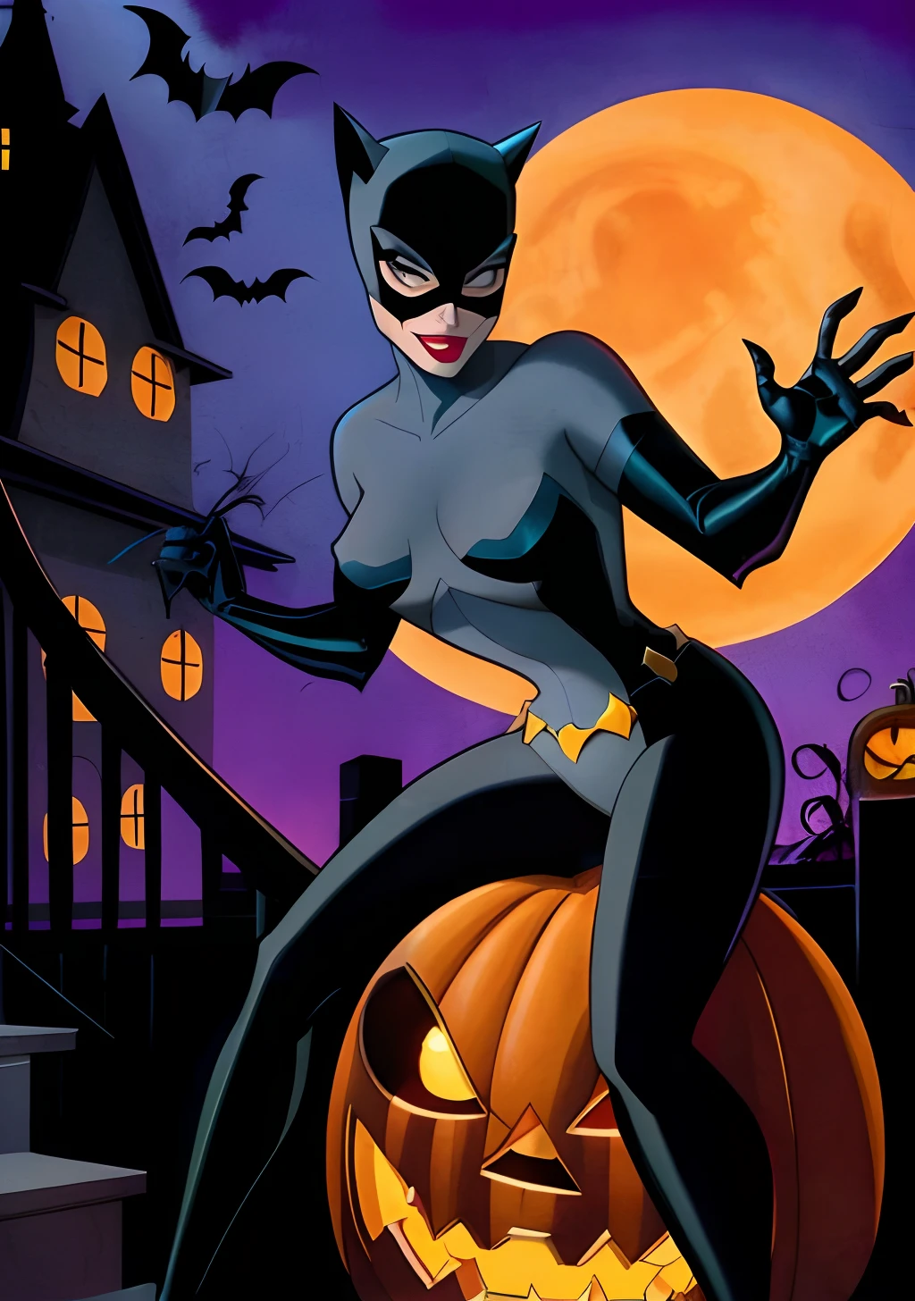 batman animated animated animated animated animated animated animated animated animated animated animated animated animated animated animated animated animated animated animated animated animated animated animated animated animated animated animated animated animated animated animated, by Bruce Timm, inspired by Bruce Timm, catwoman, cat woman, villainess, j. scott campbell, margot robbie as cat woman, darwyn cooke, batgirl, ( art fitzpatrick )