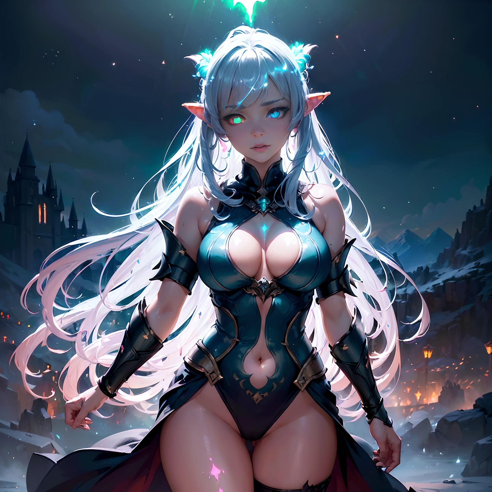 (Best quality,Ultra-detailed,Realistic:1.37),War,fantasy,Fantasy War,Fire rain,Flint falling from the sky,epic battles,Lots of Blood,Enchanted forest with magical creatures, castle ruins and crumbling walls,Fascinating spells and powerful spells,Spectacular explosions and blazing explosions,Dark and ominous atmosphere,Compelling storytelling and dramatic moments,Intricate armor and weapons,breathtaking landscape，Towering mountains and deep valleys,Mysterious creatures such as unicorns and griffins,Wisps of magic float in the air,Glowing runes and mysterious symbols light up the battlefield,Mythical beasts and legendary creatures,Dynamic composition and dramatic lighting,epic conflicts, ((Crazy sexy fantasy armor)),Beautiful detailed eyes,beautiful detailed lips,Extremely detailed eyes and face,Long eyelashes,Fallen princess,Beautiful magic,Fantasy style,Hentai,((Beautiful fantasy background)),womb tattoo,womb tattoo,see-through transparent clothes,  Look through clothes,((((Sexy pie)))), exposed,Vivid colors,Sharp focus,Physically-based rendering,Bokeh, Magical ruins, Destroy the kingdom, Ethereal lighting,Vibrant flowers,floating crystals,mystical aura,Glittering spells,Magical light, magic, ( Look through clothes), head gear, (Armor), Magic in hand, (((Magic lines))), ((Tight armor)),Beautiful detailed eyes,beautiful detailed lips,Extremely detailed eyes and face,long eyelasher,1girll,Beautiful fantasy kingdom background,Crazy sexy fantasy armor,Beautiful face,(((Fallen girl)),Sexy art,(Fantasy art),Sexy,Small breast,material:illustration,[Vibrant colors],Concept artist,illumination,Empowering female roles,Majestic,Shimmering effect,Ethereal,A wisp of magic,Fearless expression,posing elegantly,Strong and confident demeanor,Imposing figure,Royal ornaments,mystical aura, ((leering)), ((Beautiful colorful eyes)), Anarchists, (Tattoos), nice ass, thigh gap, , Severe flushing, Sexy, ((Heterochromia)), (((((Glow eyes)))))
