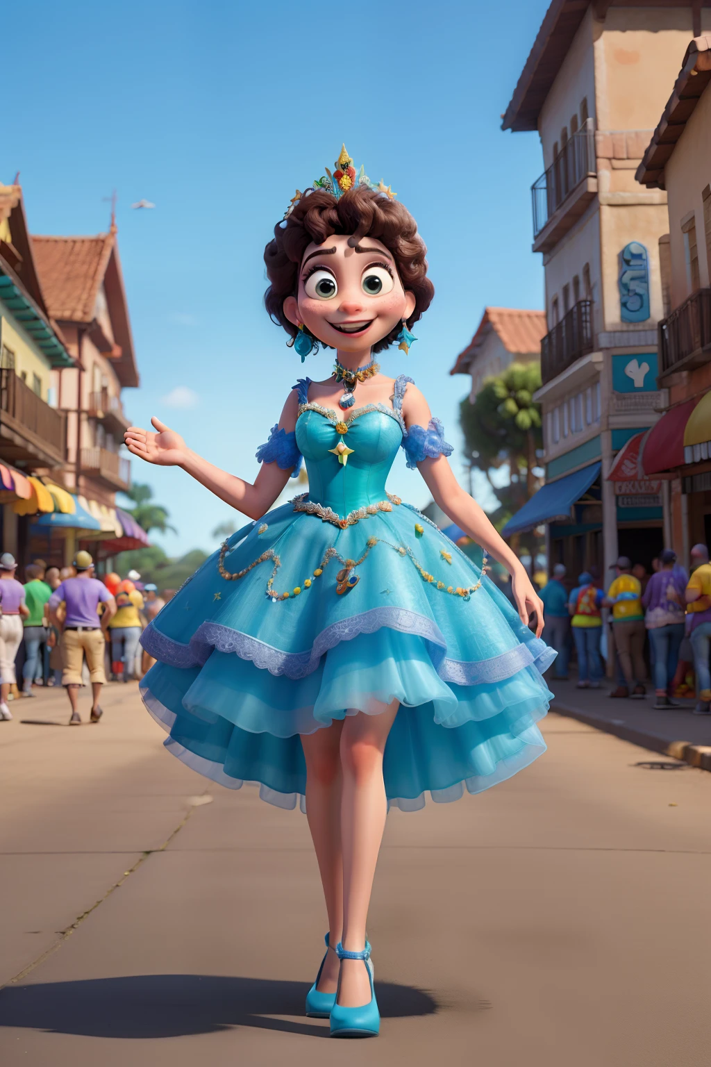 desfile de carnaval estilo disney pixar, alta qualidade, melhor qualidade