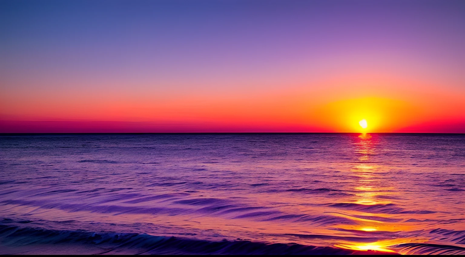 A sunset at sea with a purple sky with "soft" written on the sun "horizon" on the sea ripples