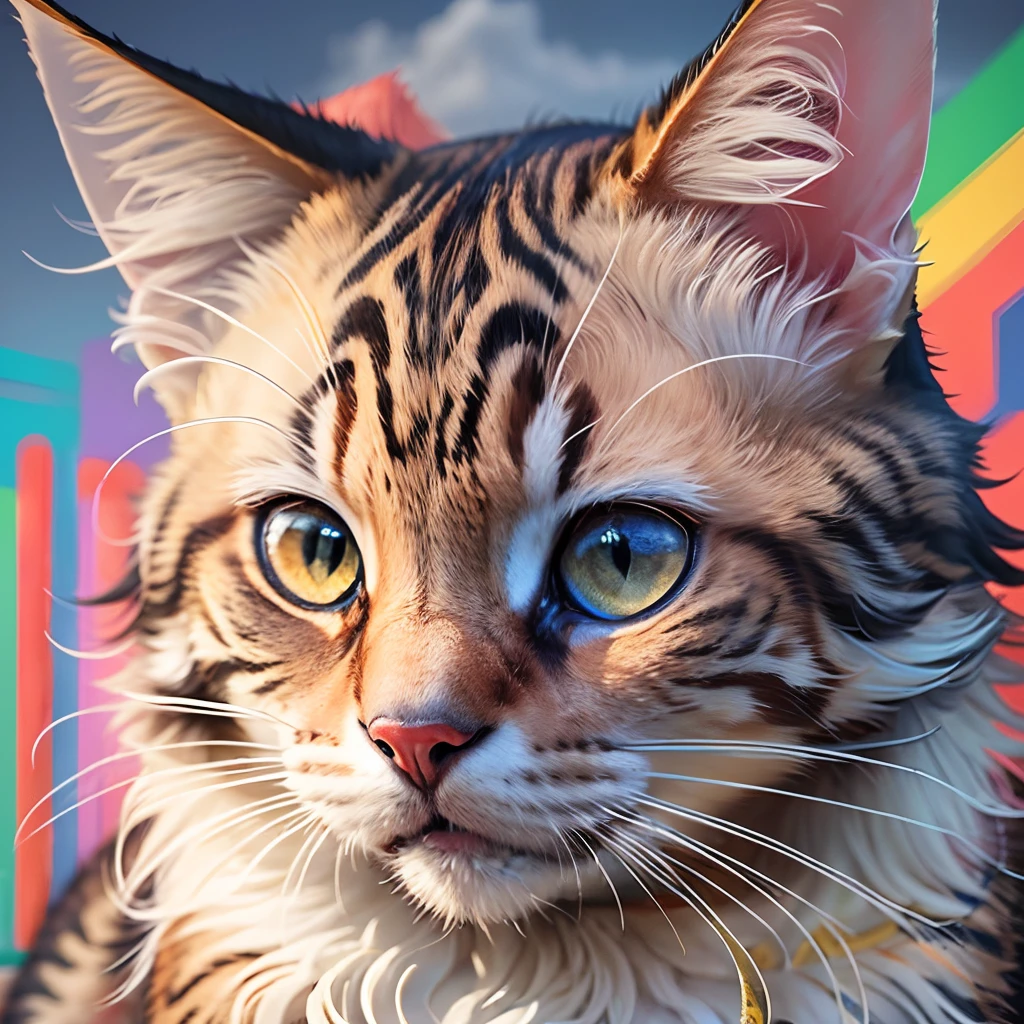 Colorful cat --auto --s2
