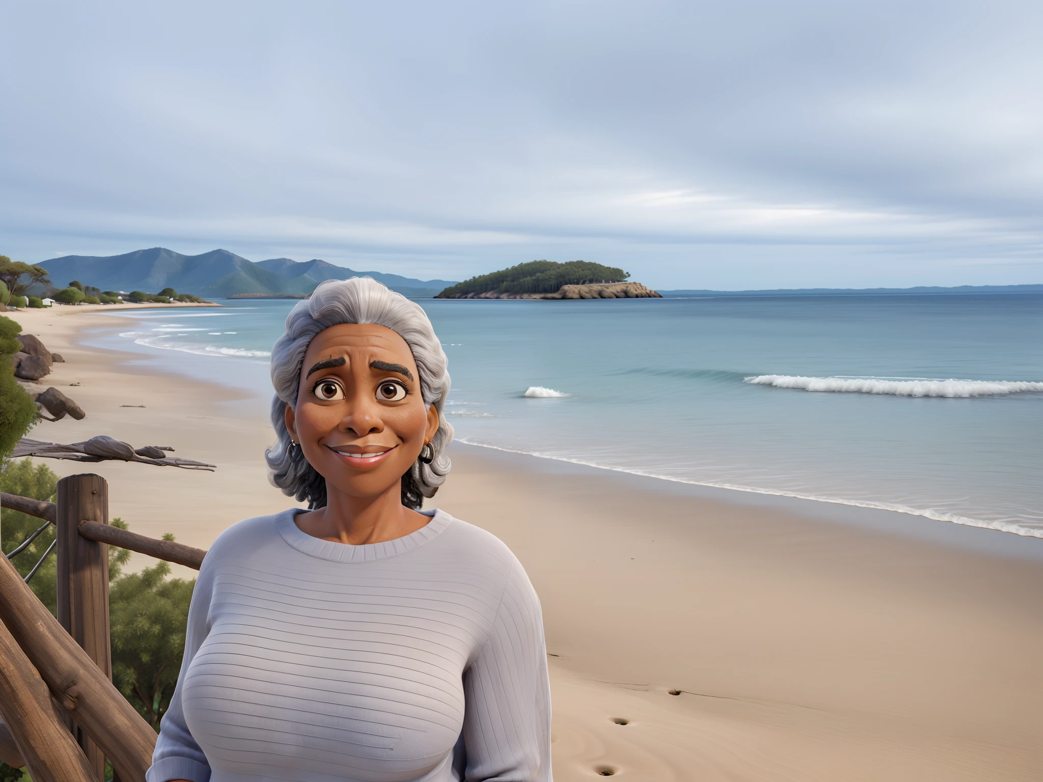 masterpiece, best quality ,Portrait of mid adult successful black mature woman looking at camera with arms crossed. Smiling african american business woman standing in new office .Portrait of mature woman.
