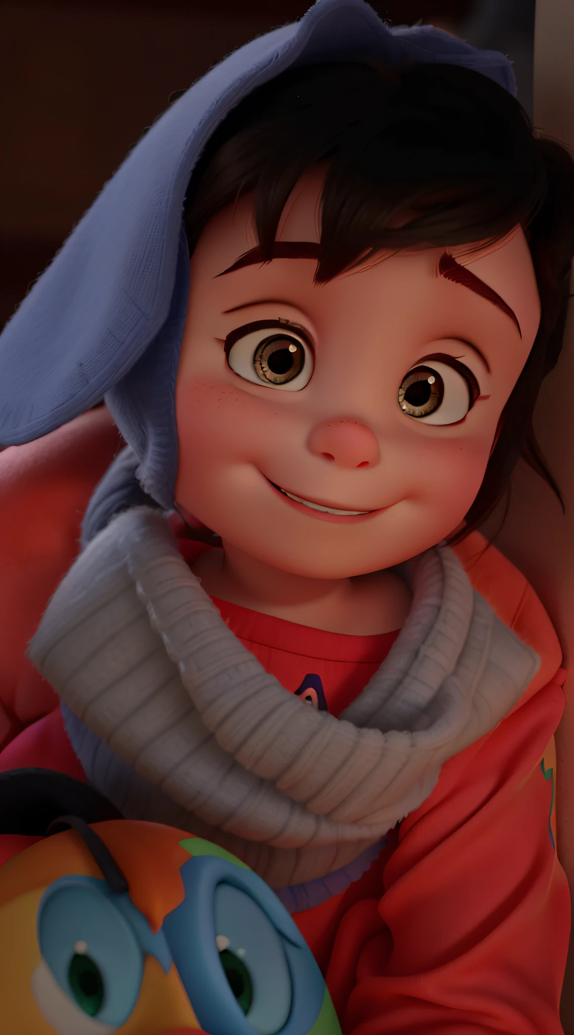 A Disney Pixar-style baby, alta qualidade, melhor qualidade, no parque da disney