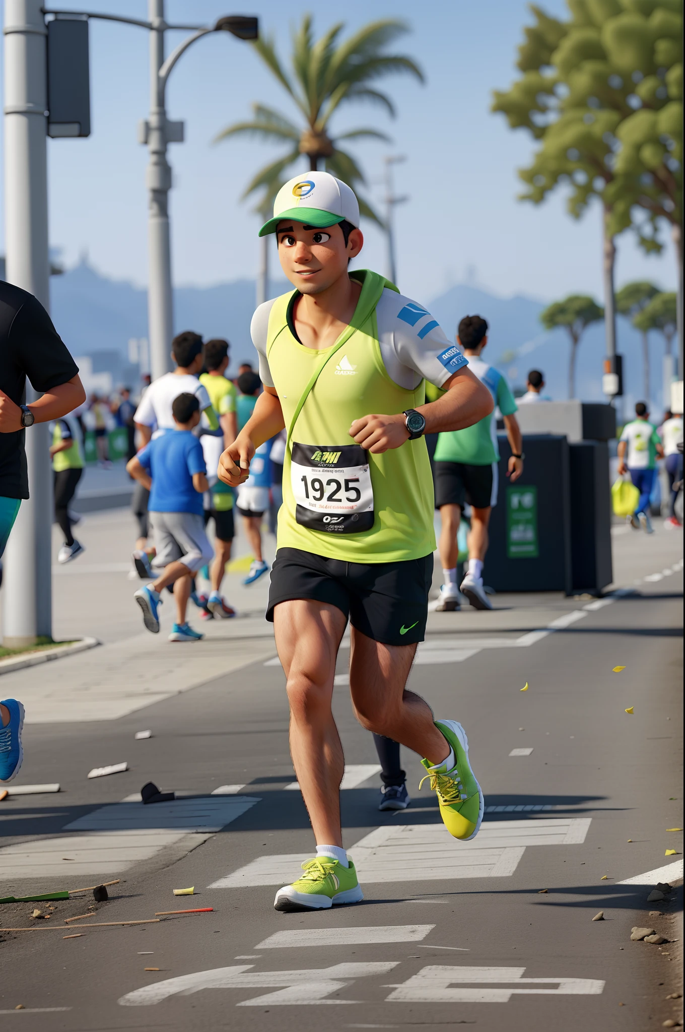 um corredor a correr na rua