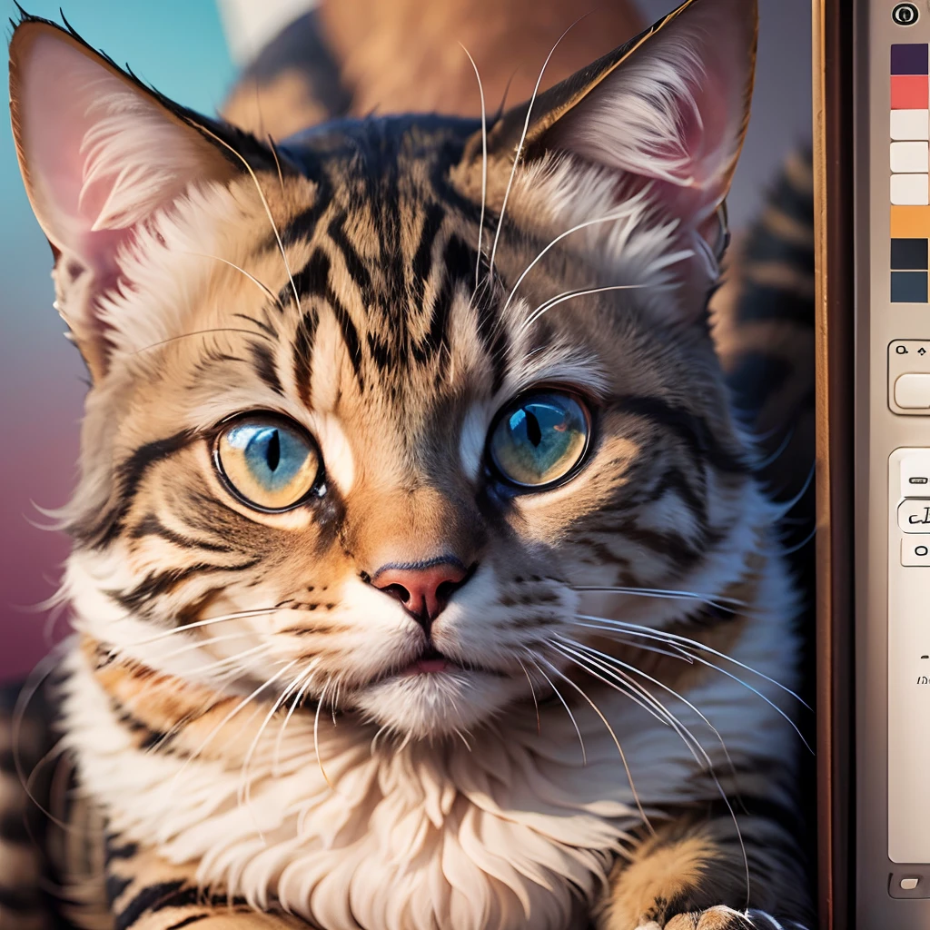 Colorful cat --auto --s2