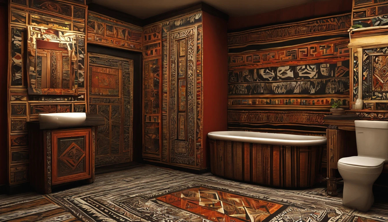 postmodern futurist style bathroom with bedroom connect to. a room of a girl