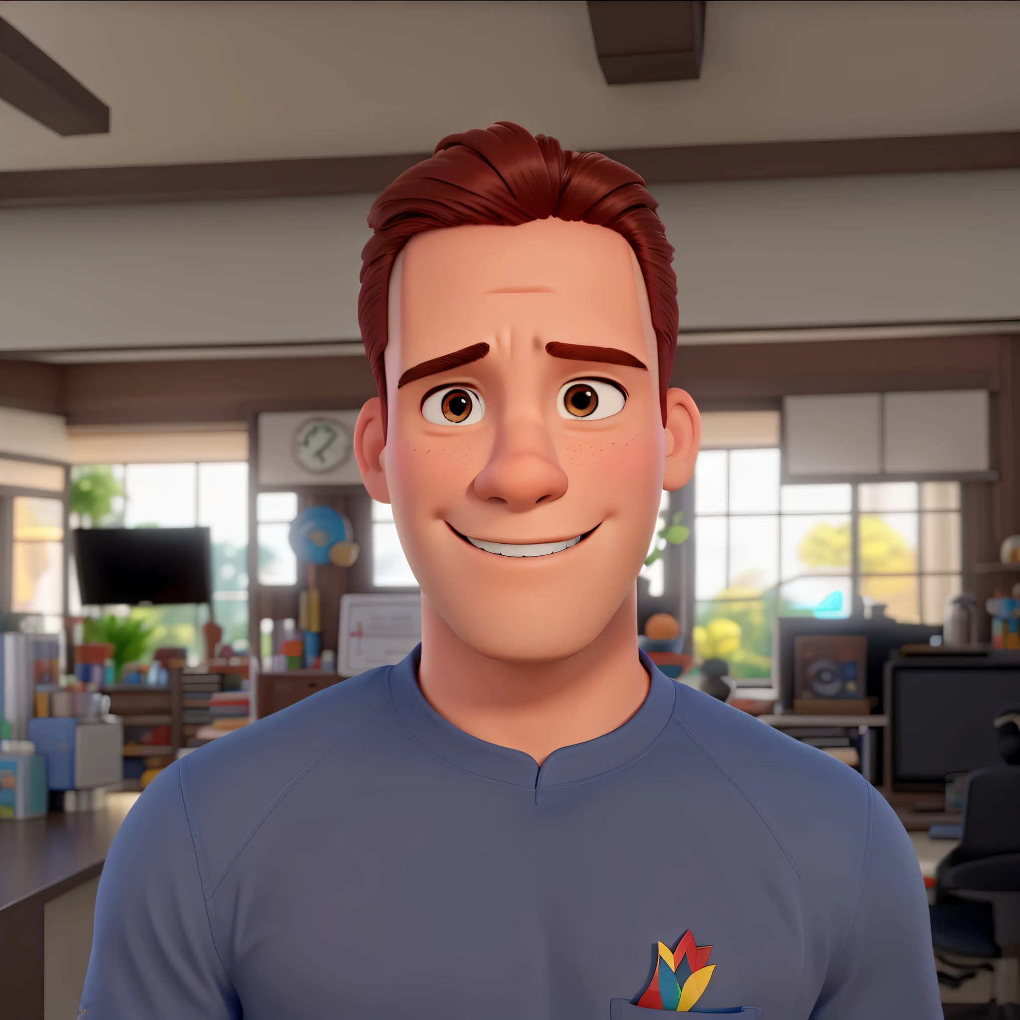 Um homem moreno estilo disney pixar, alta qualidade, melhor qualidade