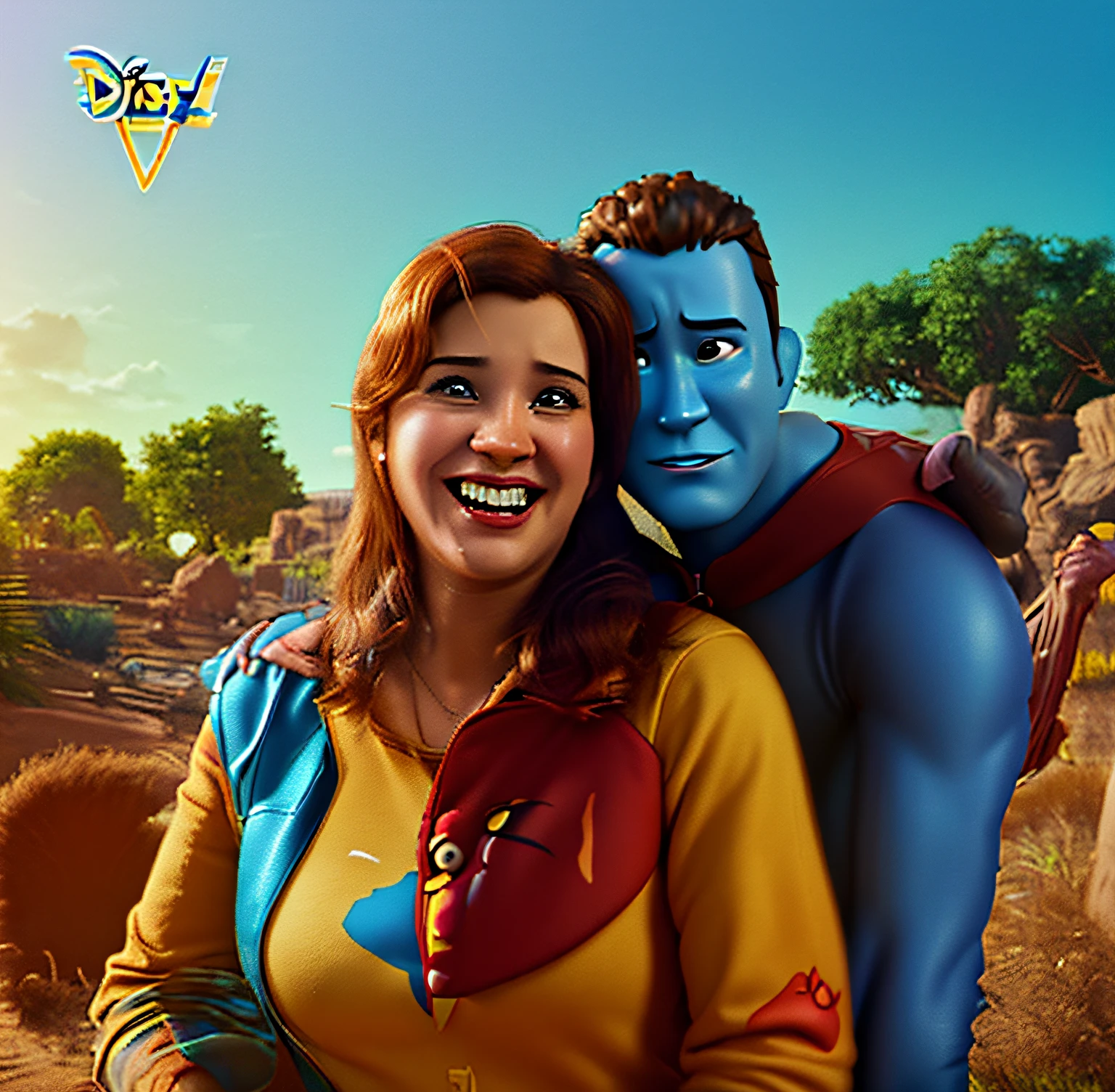transforme a imagem em um poster estilo disney pixar.