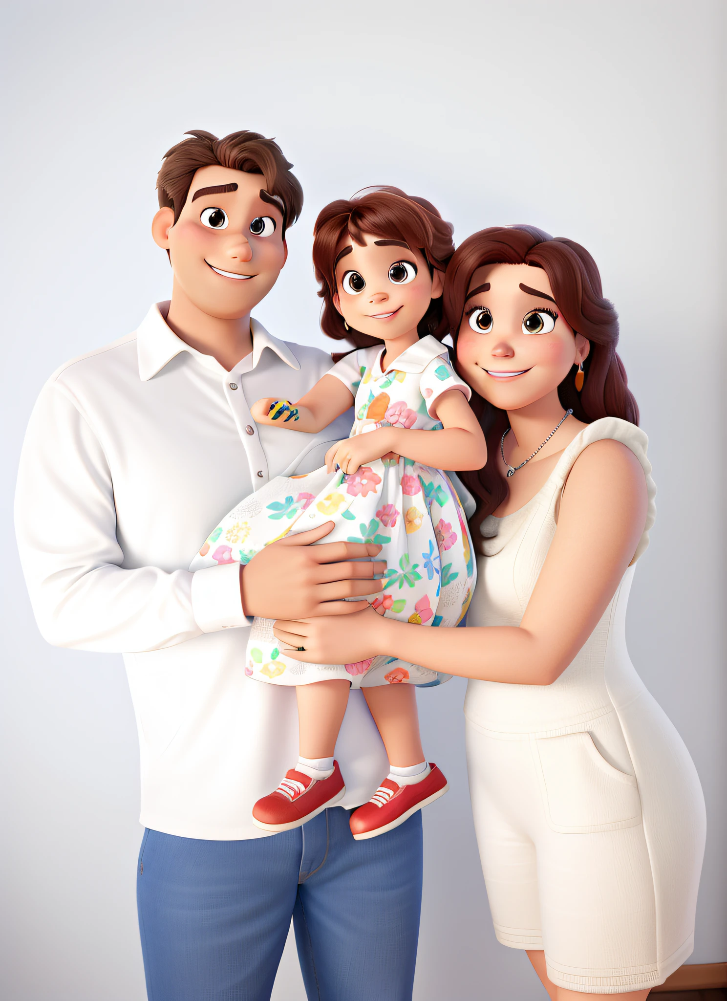 A Disney Pixar-style family, alta qualidade, melhor qualidade
