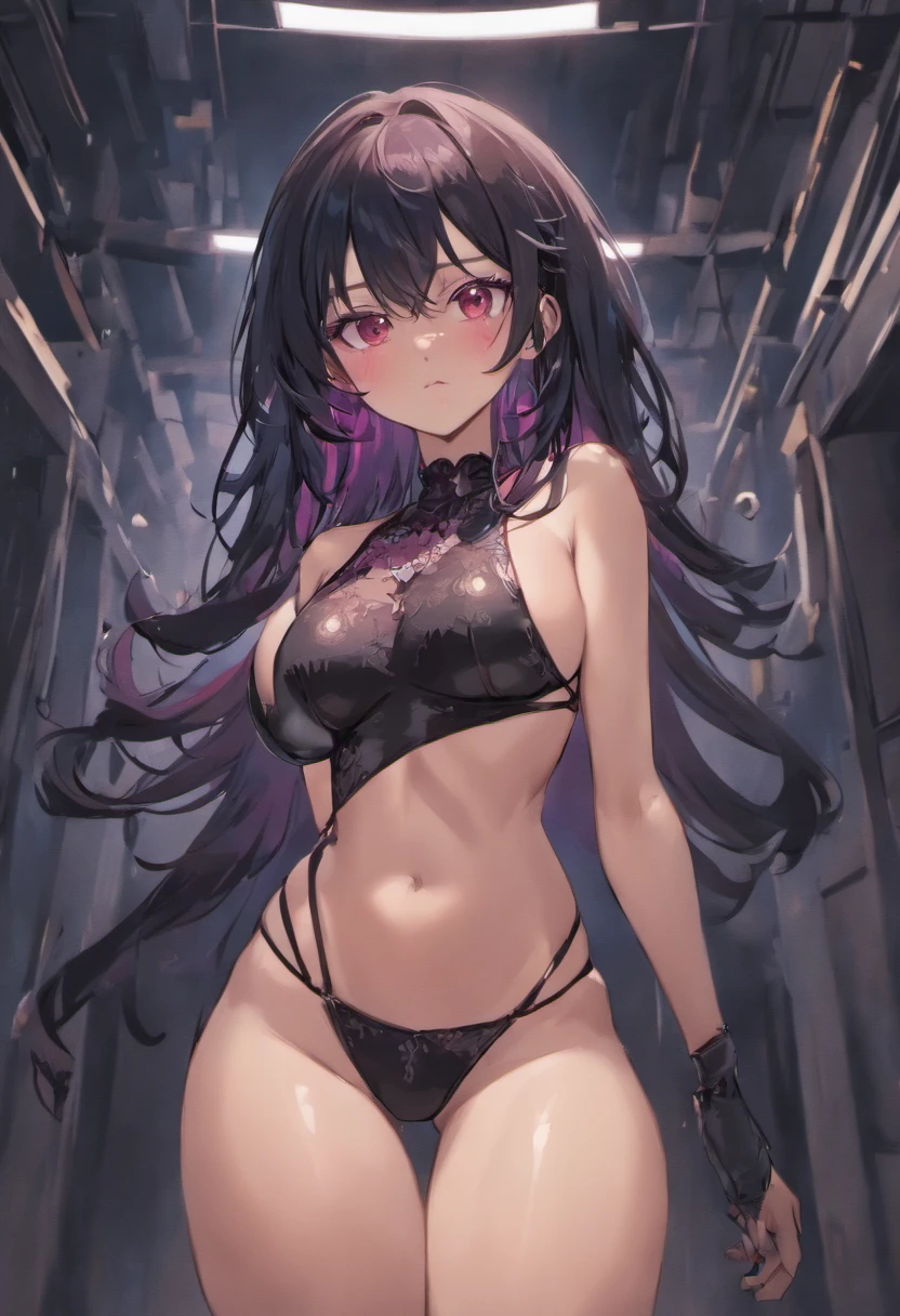 (best quality,ultra-detailed,photorealistic:1.37),vivid colors,studio lighting,character from "My Girlfriend is a Zombie",seductive poses,,long black hair,black and red lingerie,red eyes,sexy female character,alluring expression,dangerous yet attractive,A sexy zombie girl from "My Girlfriend is a Zombie",sensual atmosphere,,provocative outfit,bold and confident,enticing gaze,mesmerizing presence,sharp focus,breasts revealed,,alluring and mysterious,erotic ,provocative and deadly,teasing and enticing,,shadows and highlights to enhance curves,alluring curves emphasizing femininity,