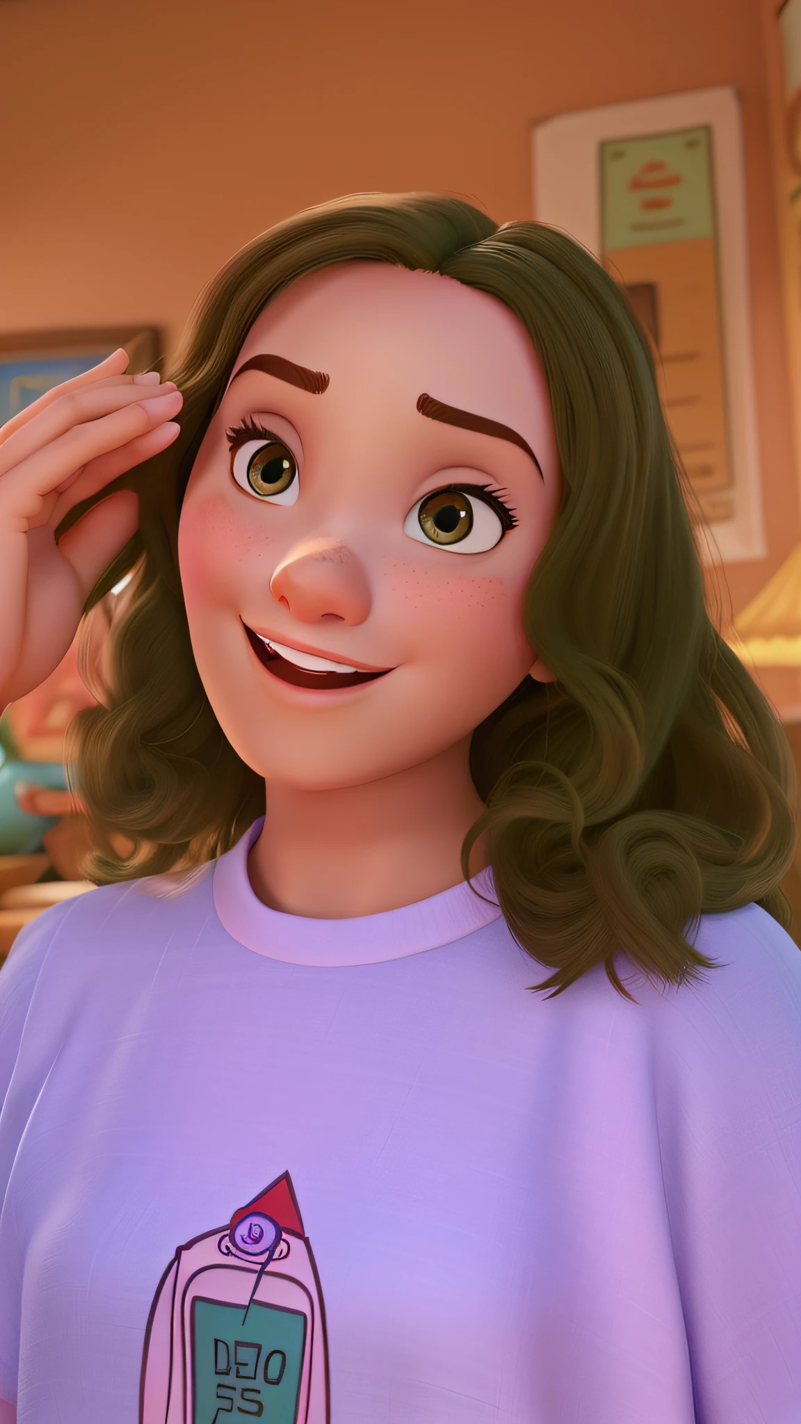uma mulher estilo disney pixar, alta qualidade, melhor qualidade