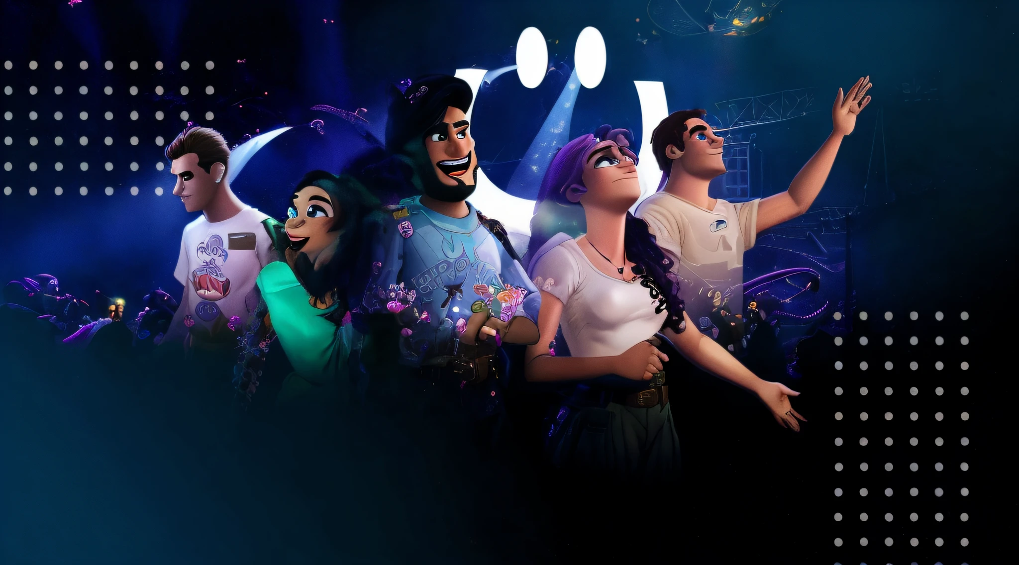 homens e mulheres estilo disney pixar, alta qualidade, melhor qualidade