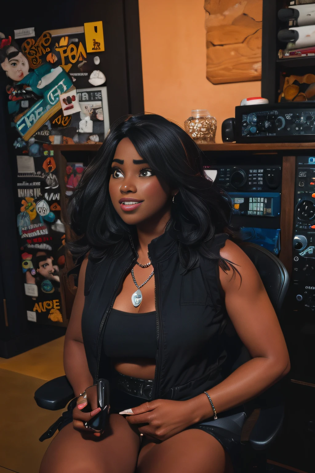 Uma mulher negra no estilo Disney Pixar, alta qualidade, melhor qualidade