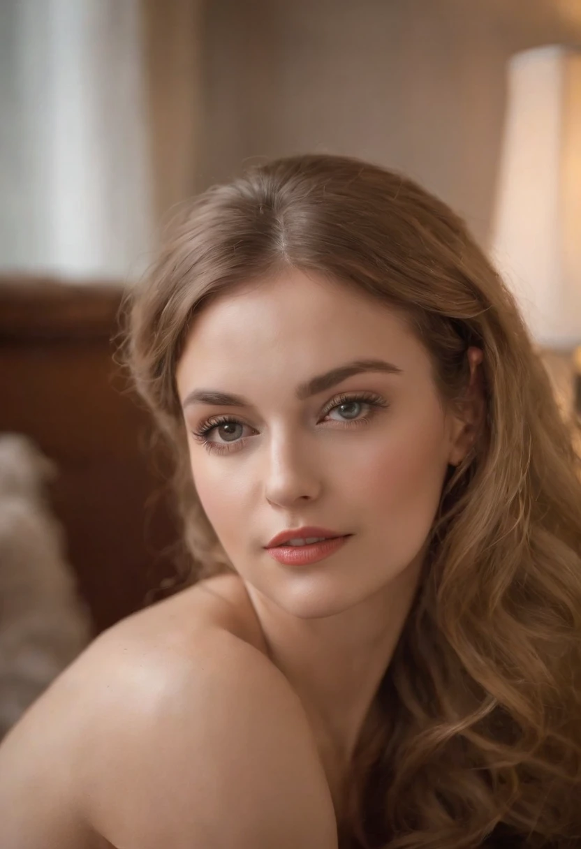 (best quality,realistisch:1.2), sinnlich, intim, seductive, Schlafzimmer, Erotische Beleuchtung, leidenschaftlich, Provokante Posen, voluptuous curves, Empfindliche Haut, zerzaustes Haar, seductive eyes, Fesselnde Lippen, Exquisite Details, high resolution, Atemberaubende Komposition, meisterhafte Pinselstriche, Fesselnder Realismus, Sultry atmosphere, Verlockende Schatten, Lebendige Farben.