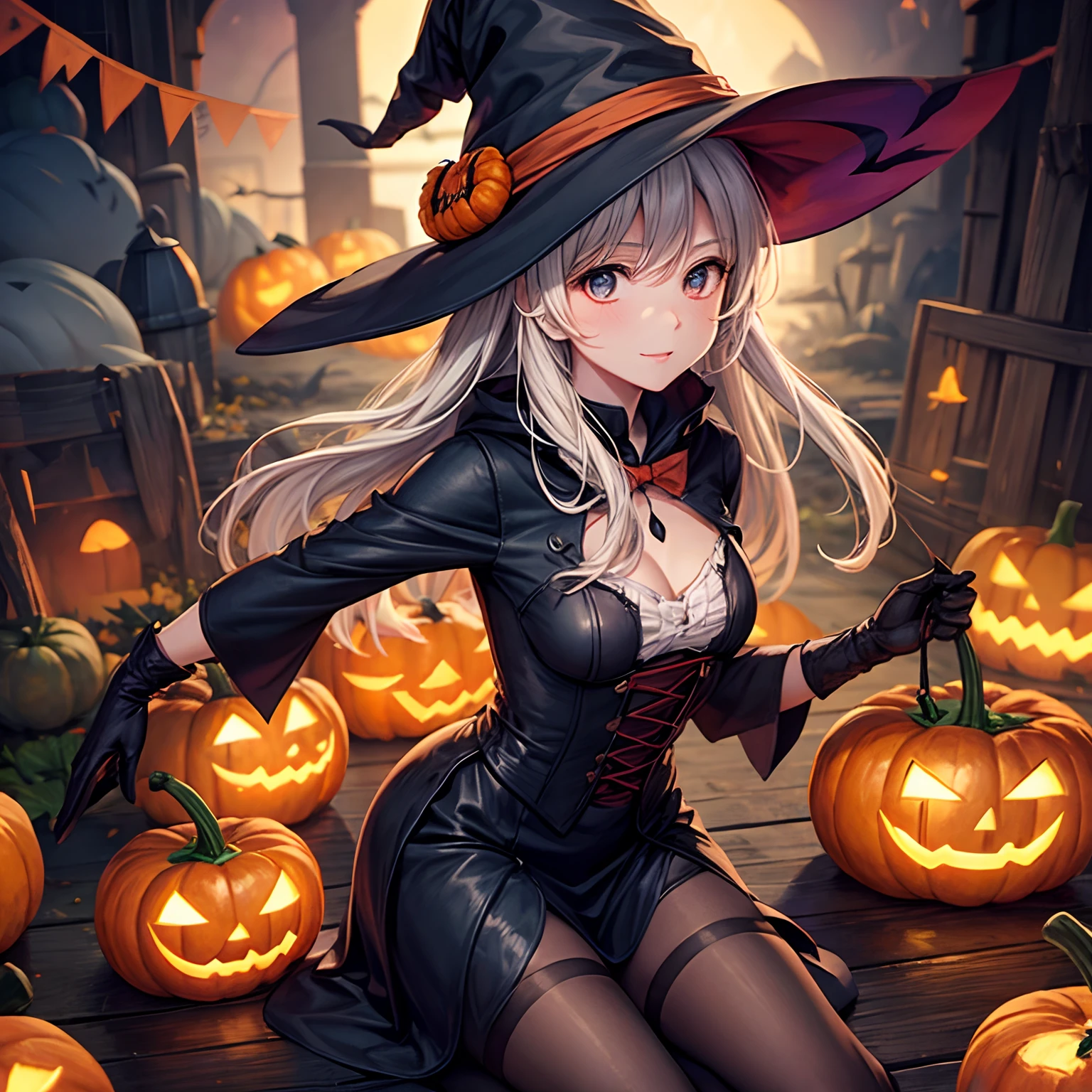 Witch 1,Halloween,ghosting,pumpkins,Best Quality