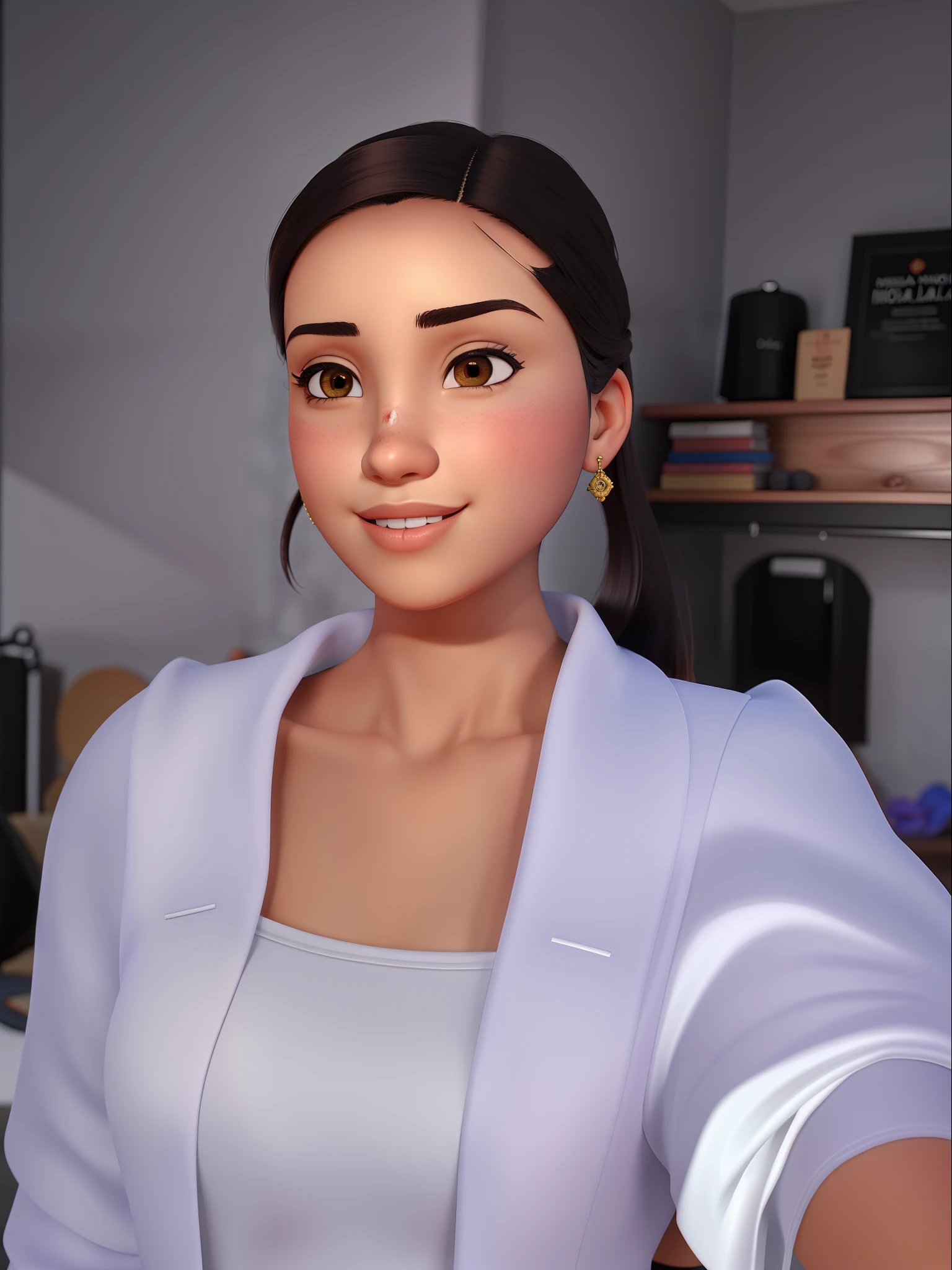 uma mulher morena em alta qualidade