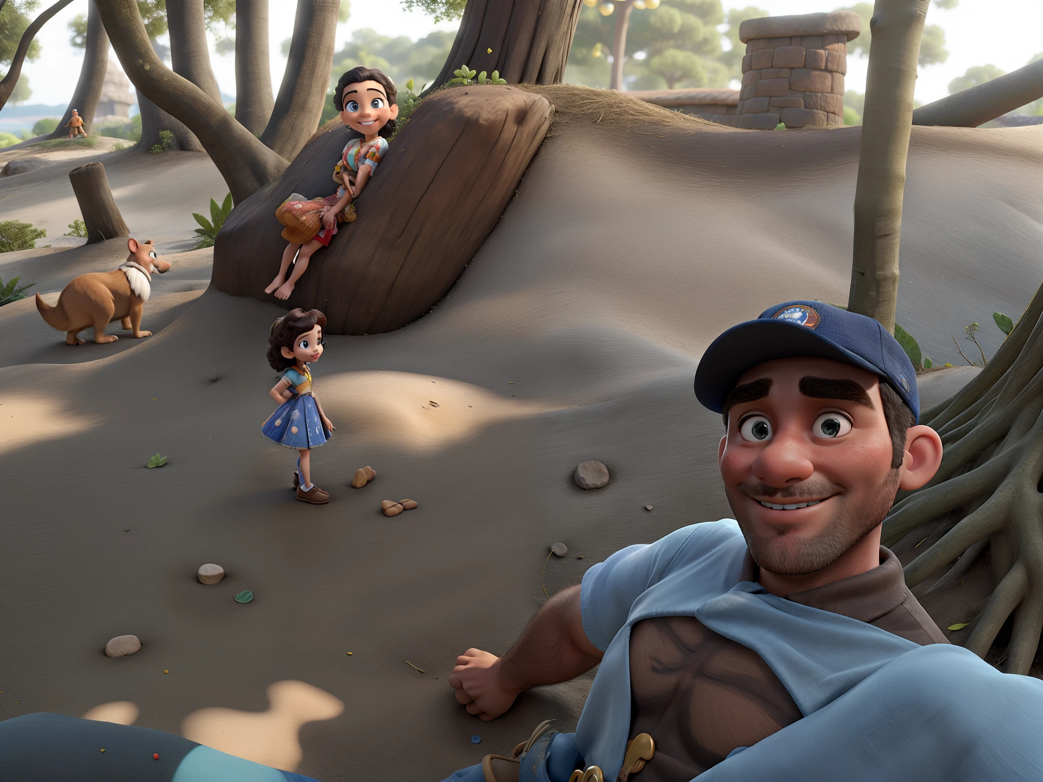 Modelo Disney pixer, pai e filha