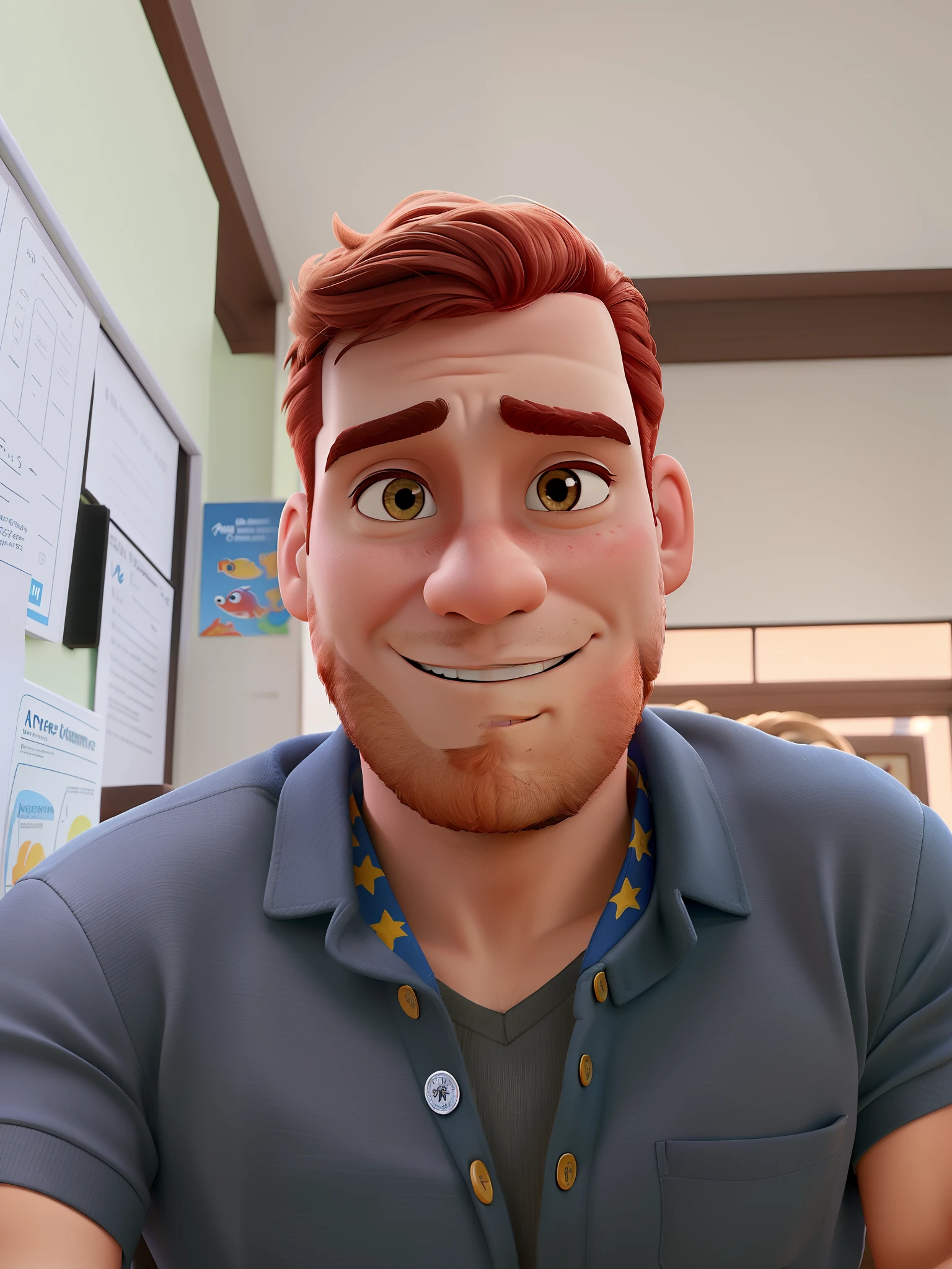 Um homem moreno, estilo disney pixar, alta qualidade, melhor qualidade