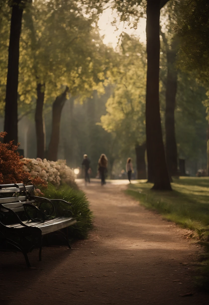 Draw a park ensemble.