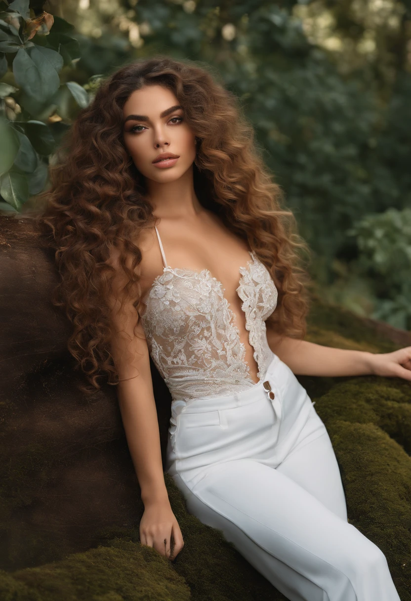A woman with long curly brown hair and sexy lingerie, Ava Max, Her hair is curly brown, with long curly brown hair, Perfect girl with curly brown hair , Curly Chestnut Goddess, long brown curly hair, Angelawhite, with curly brown hair, Curly Brown, Yelena Belova, Belleza asombrosa, brown curly hair, full curly brown, with long curly brown hair, Cara sexy, hiperrealista