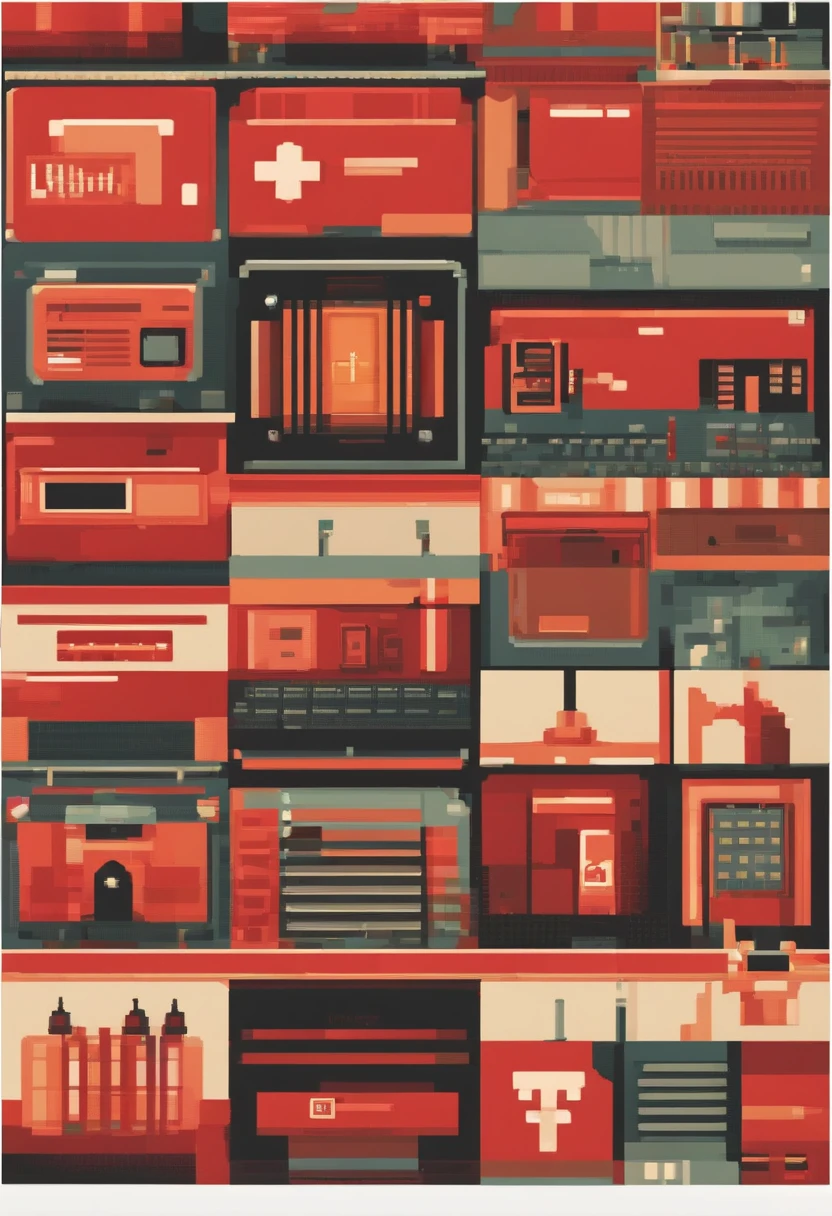 A pixel art image depicting strong security measures around a credit card. Show the credit card as the central focus, with pixelated lock symbols, shields and padlocks surrounding it. Use bold colors like red and black to imply warnings and dangers. Consider using darker tones in the surrounding area to further emphasize the importance of security.