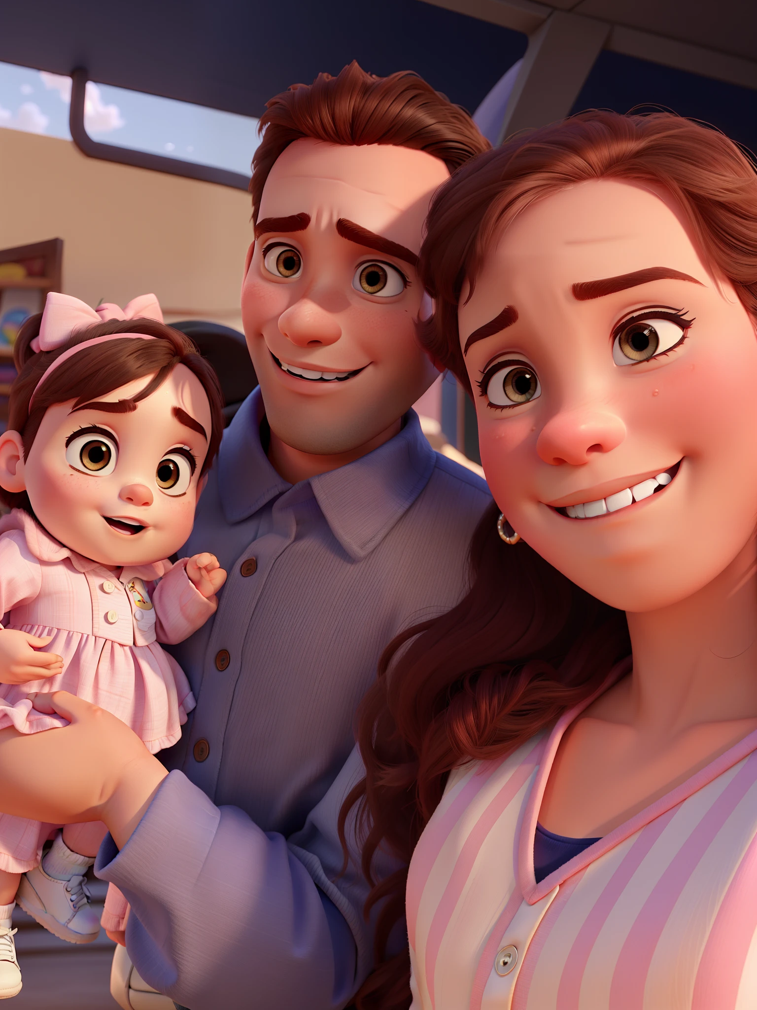 A , a man and a woman Disney Pixar style, alta qualidade, melhor qualidade