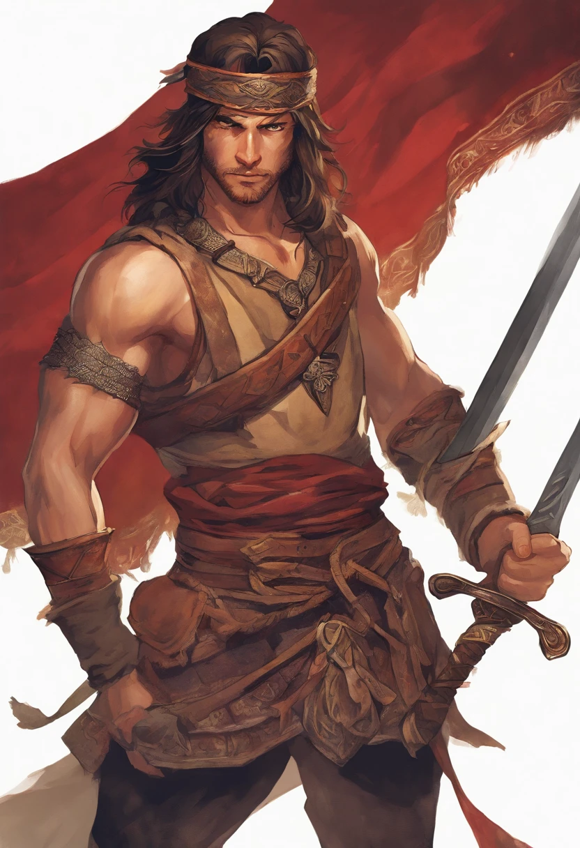Tarrin is an imposing warrior, com uma postura robusta e musculatura definida, que reflete sua habilidade na batalha. Your skin is tanned by the sun, And his deep, attentive eyes reflect his connection to the earth. Her dark hair is short and matted, often covered by a leather bandana that keeps the wires away from his face during battle. Vestido com armadura feita de pedra e couro resistente, ele carrega consigo um martelo de guerra ornamentado, que pulsa com a energia da terra que ele comanda.